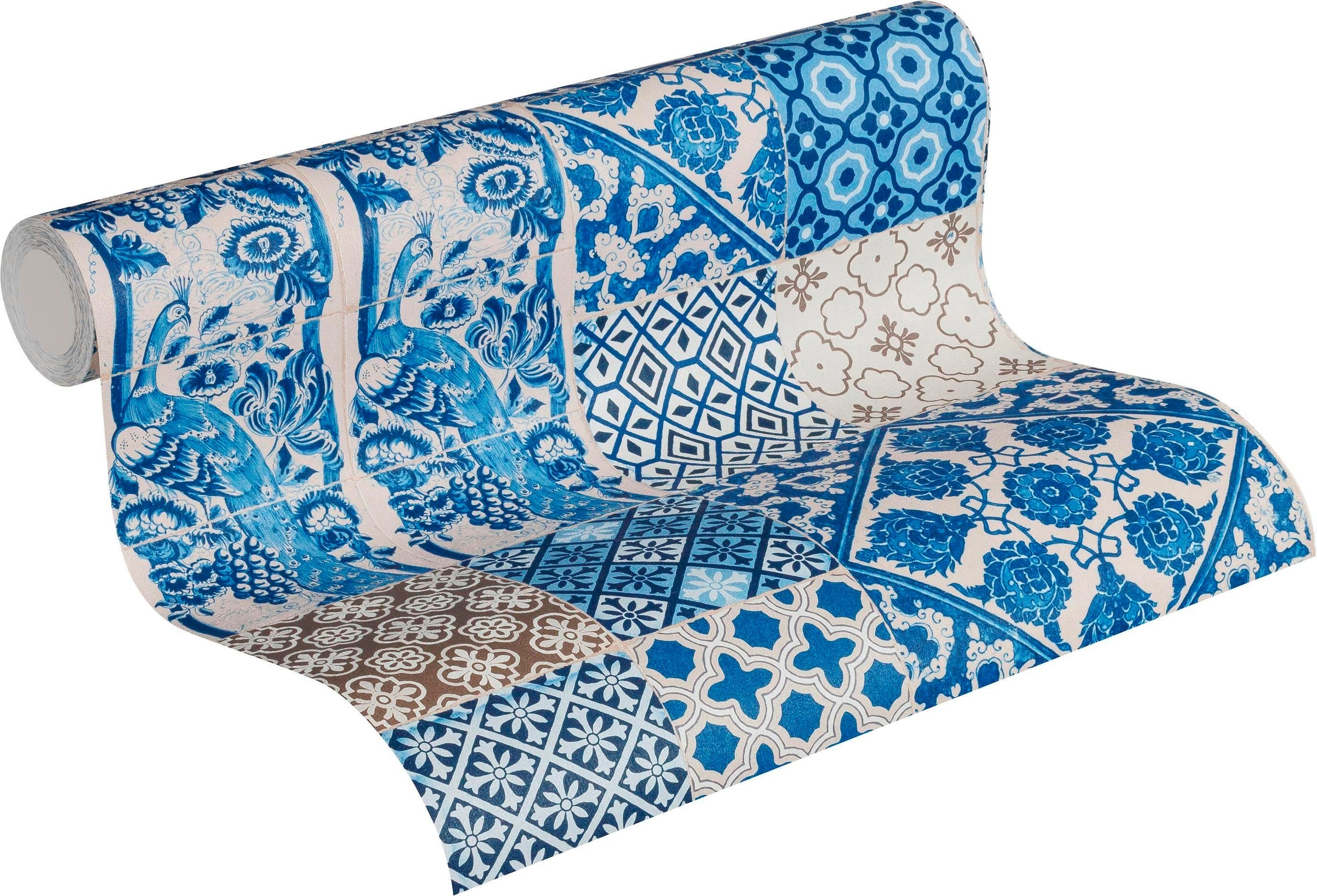 living walls Vliestapete »Metropolitan Stories Anke & Daan Amsterdam« Motiv | Strukturmuster | gemustert leicht strukturiert Landhaus Tapete Fliesen Tapeten Wohnzimmer Schlafzimmer Küche Design