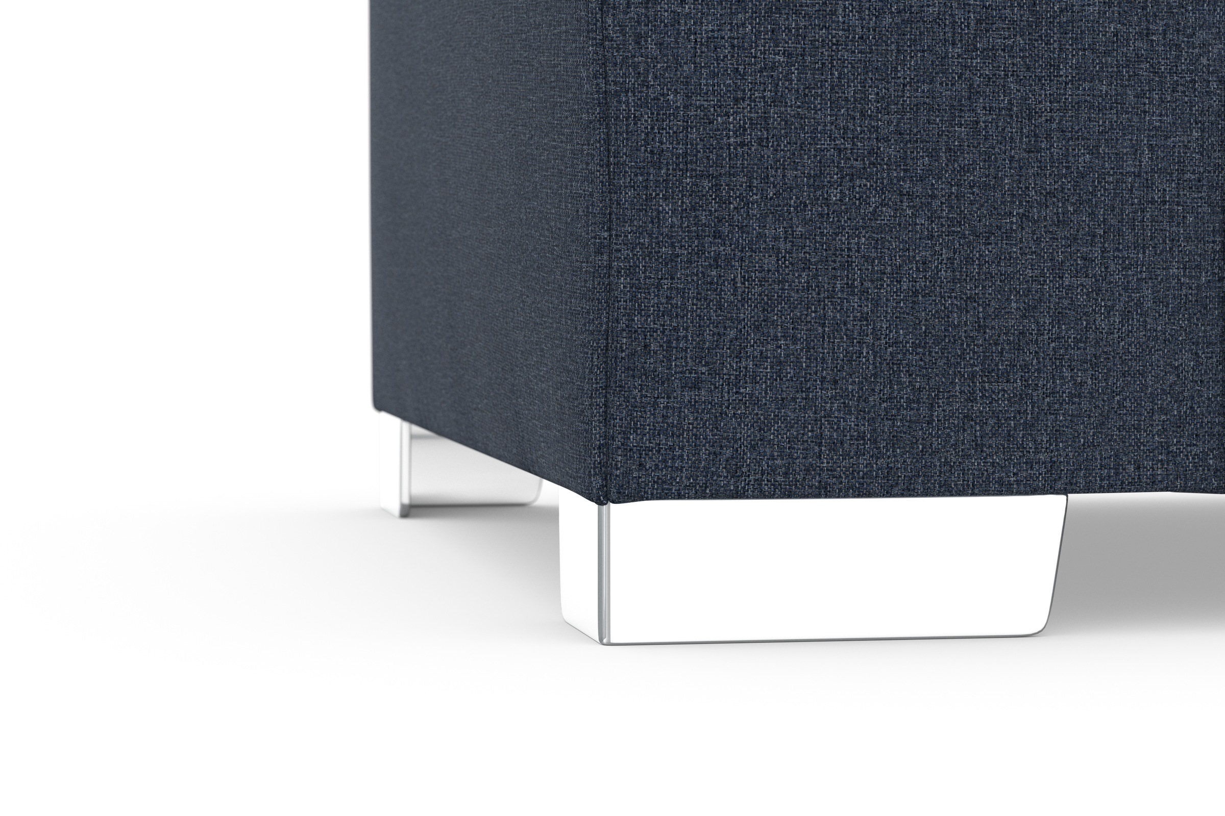 DOMO collection Ecksofa »Anzio L-Form, whlw. Bettfunktion, Federkern, hochwertig, Breite 271 cm«, Ohne Bettfunktion, Recamiere rechts, Feinstruktur, blau