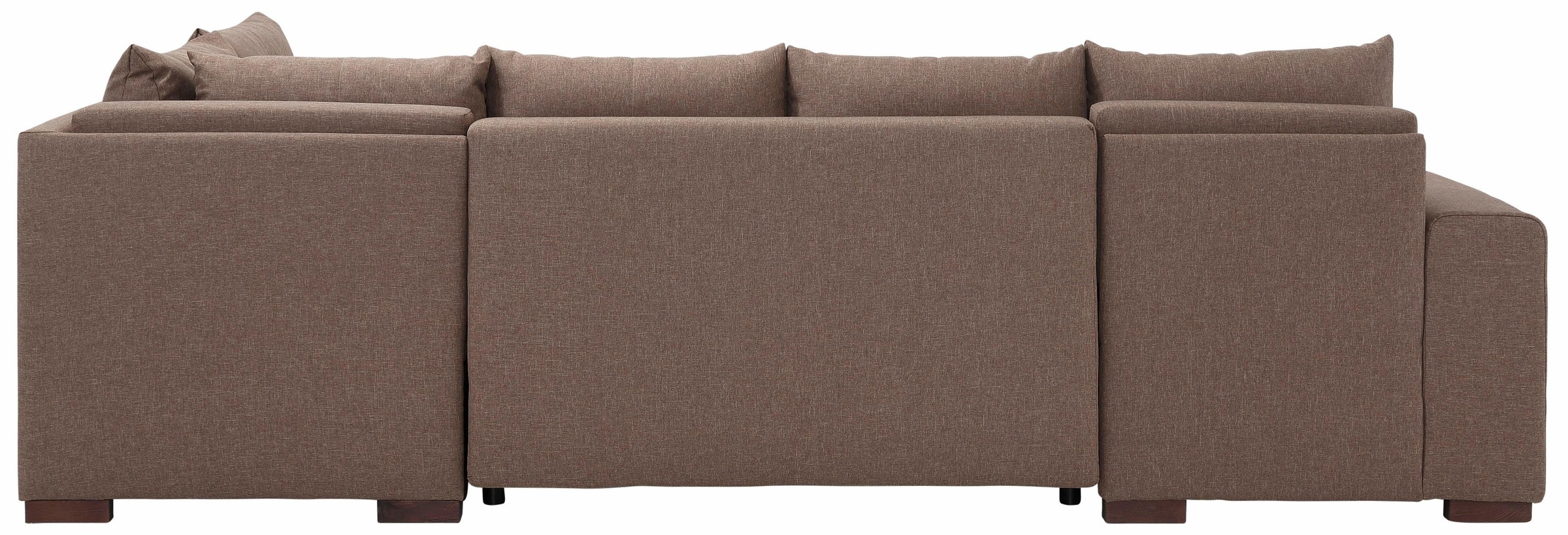 Home affaire Wohnlandschaft »Viborg U-Form«, mit Regal in der Armlehne, wahlweise mit Bettfunktion