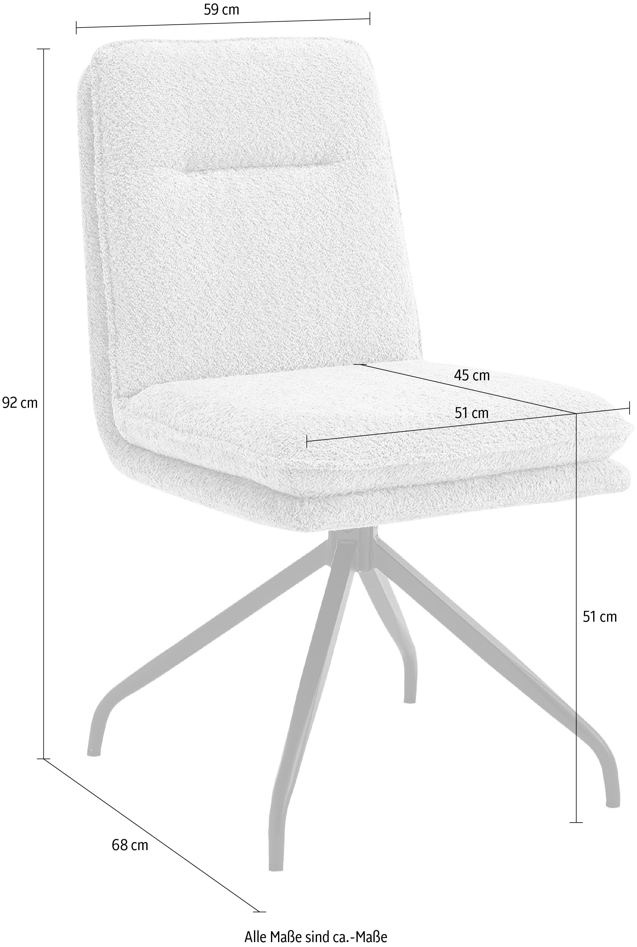 Home affaire Esszimmerstuhl »Valencia«, (Set), 2 St., Boucle, verschiedene Gestelle in Holz oder Metall