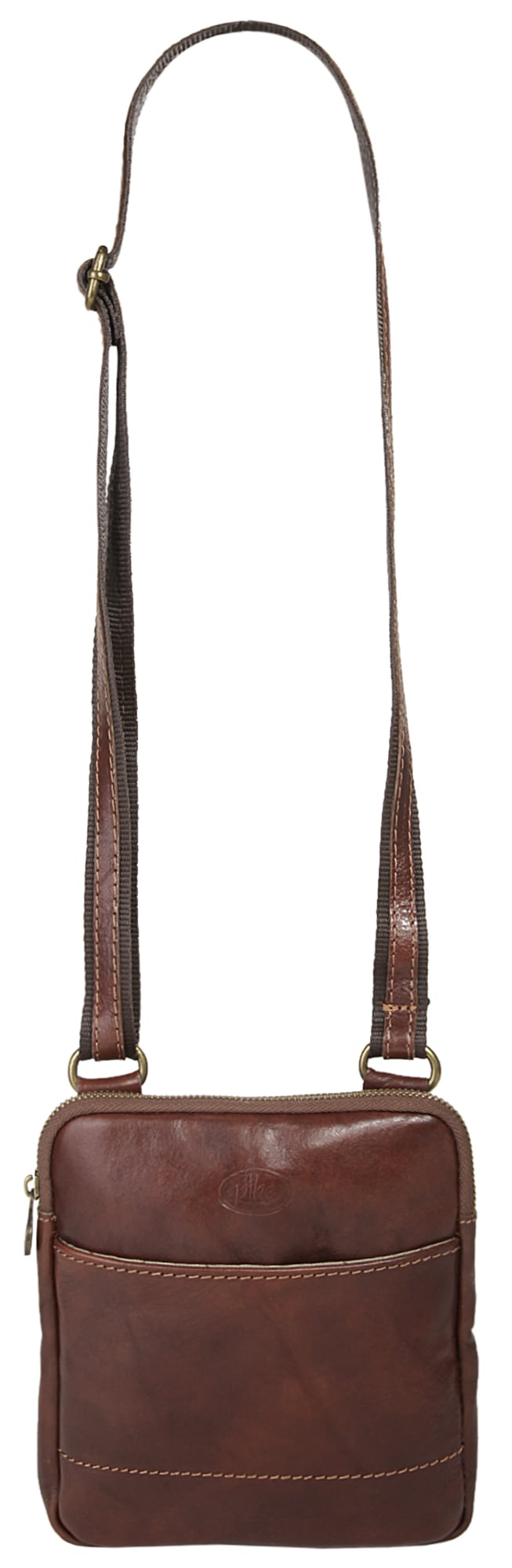 Piké Umhängetasche echt Leder, Made in Italy