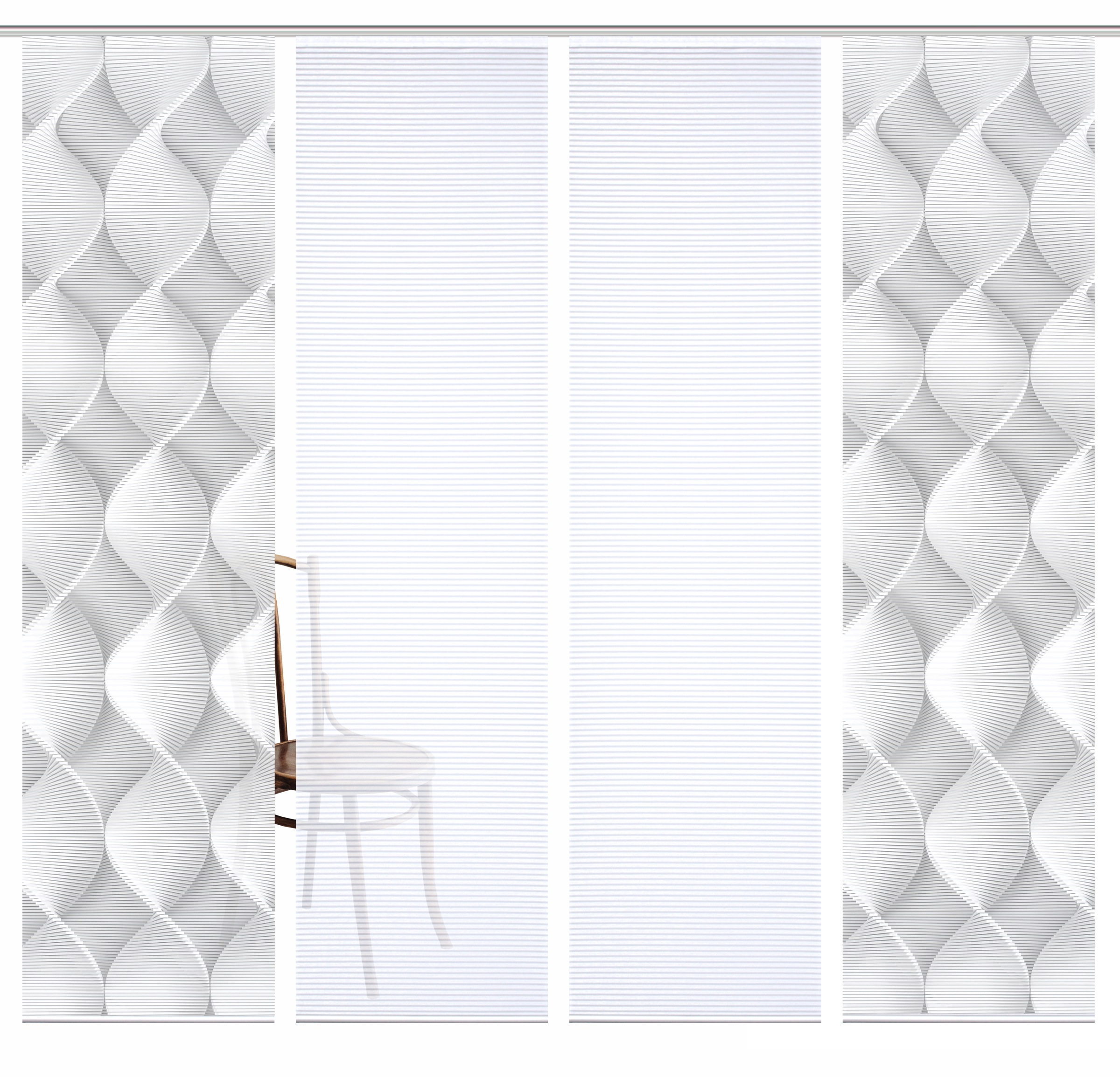 HOME in green Schiebegardine »LAMIRA« Paneelwagen 4 Stk. tlg. SET DIGITALDR günstig online kaufen