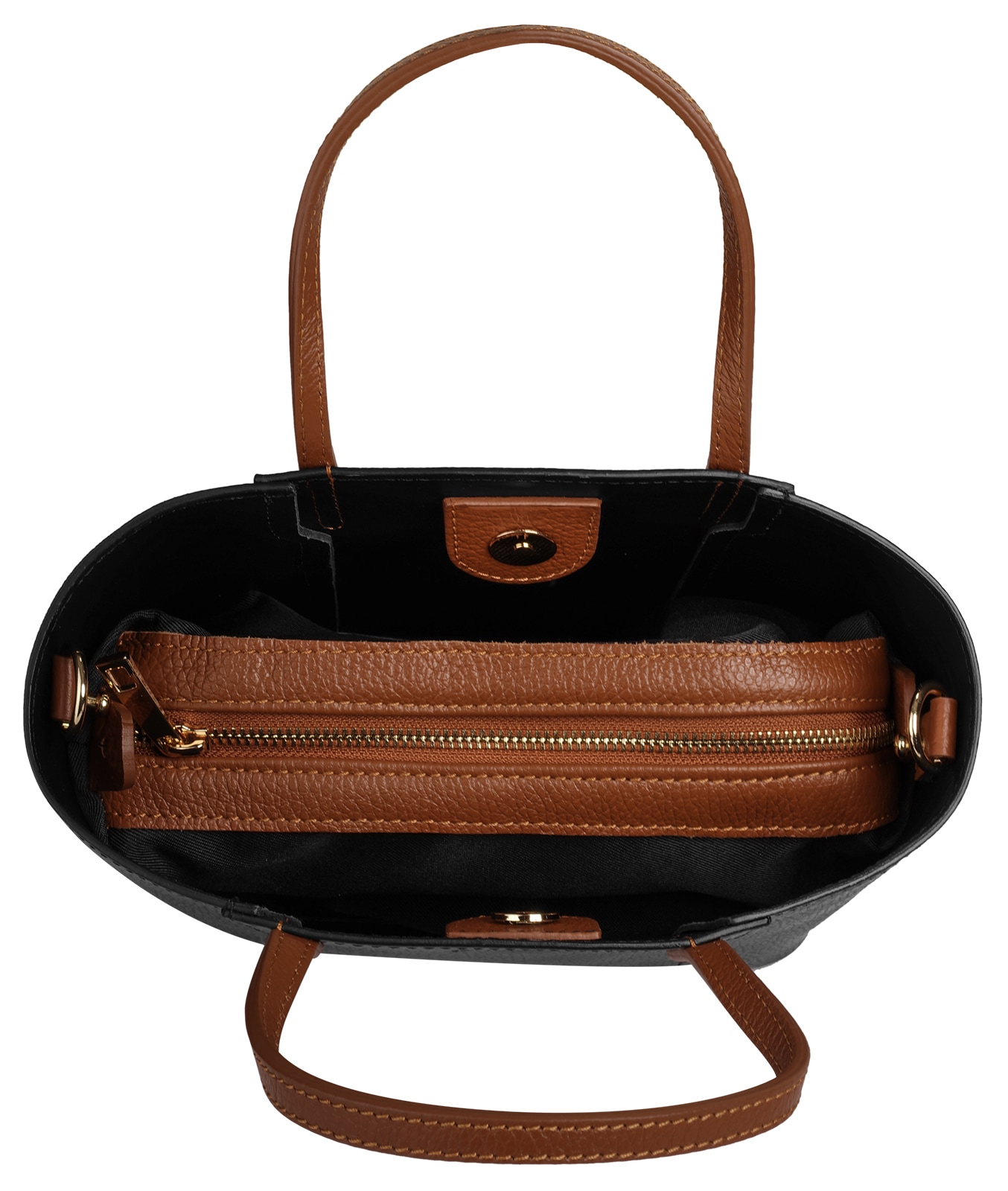 Samantha Look Henkeltasche echt Leder, Made in Italy