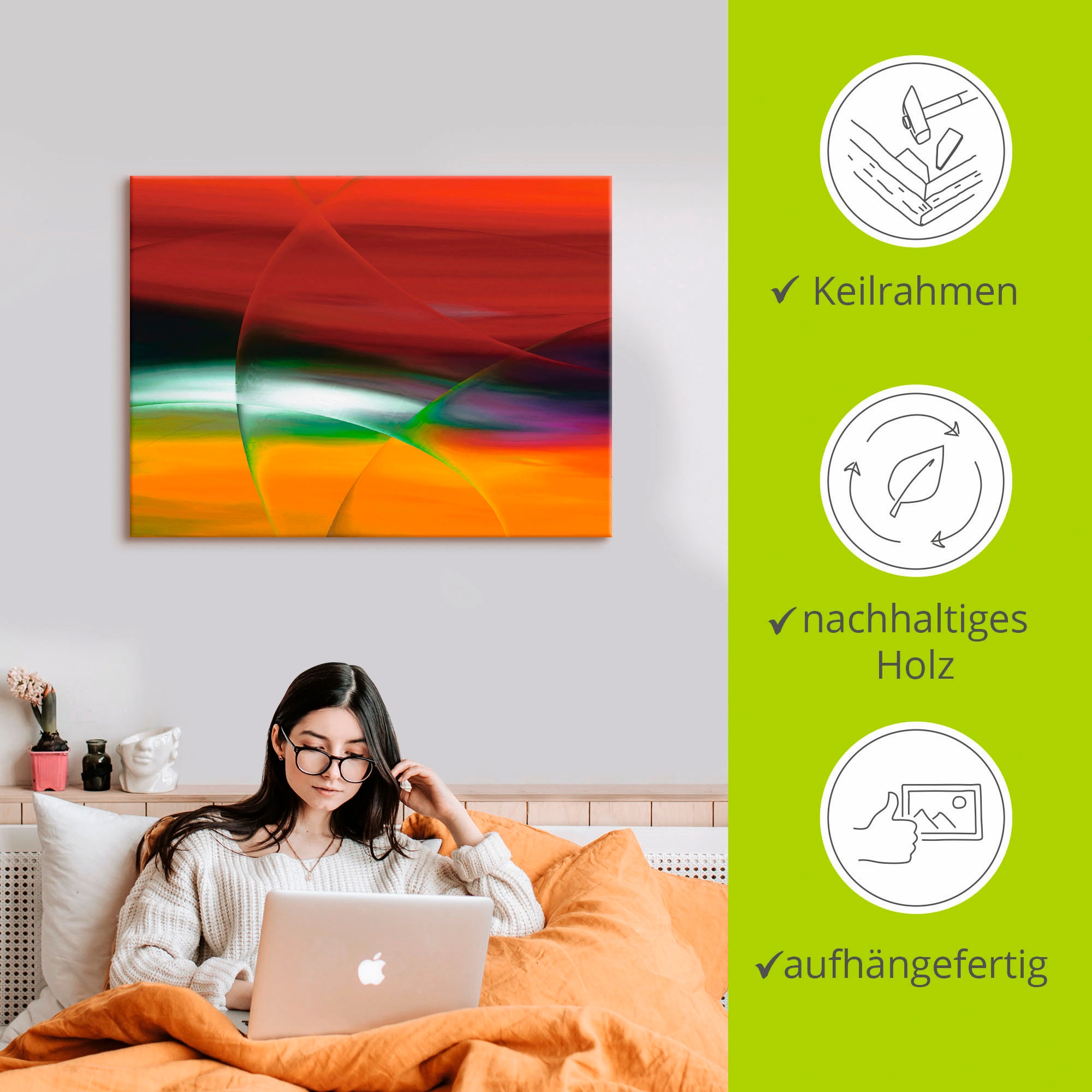 Artland Wandbild »Modern IV«, Gegenstandslos, (1 St.), als Leinwandbild, Poster in verschied. Größen