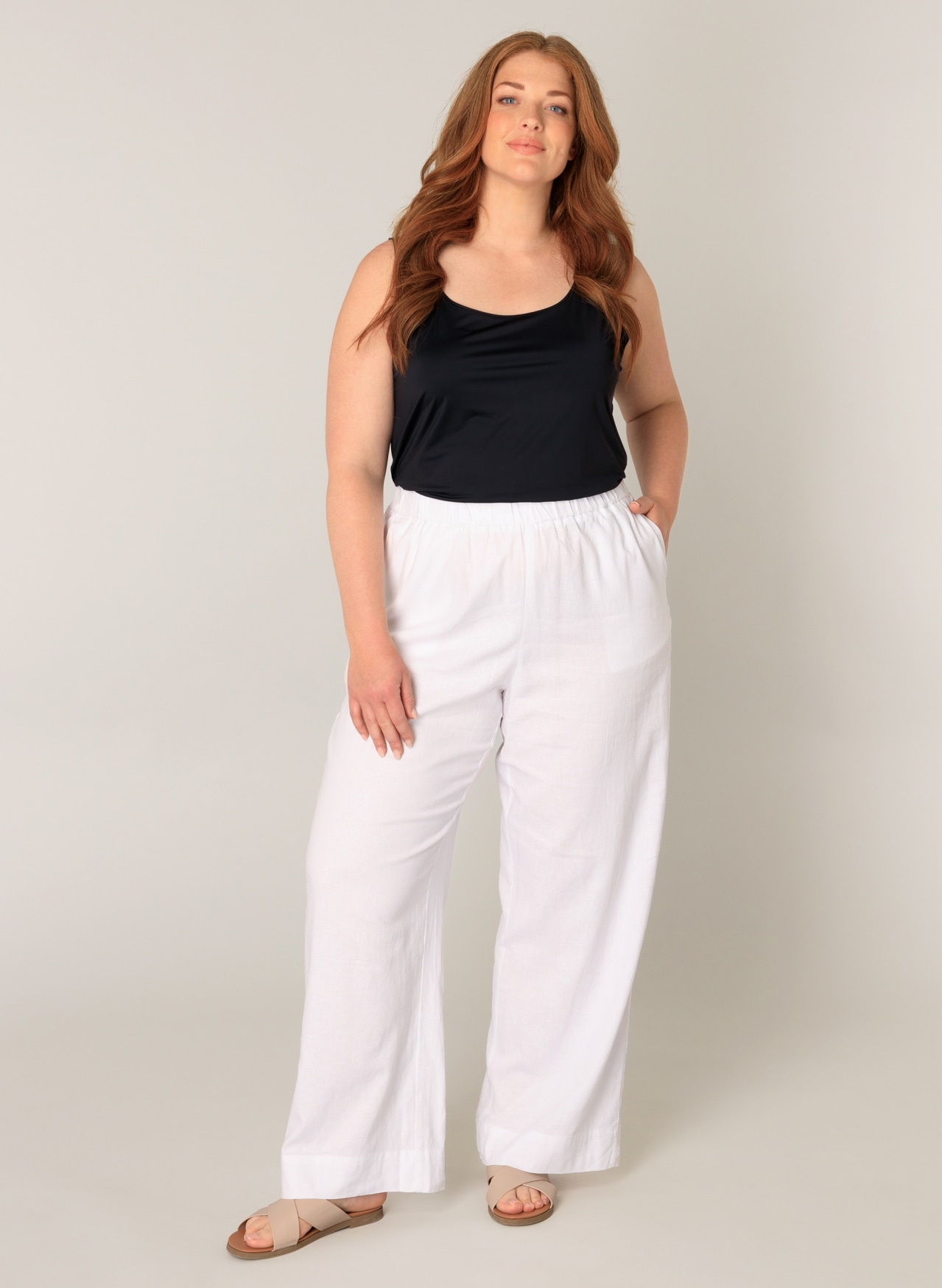 Base Level Curvy Leinenhose »Yula«, Sommerhose