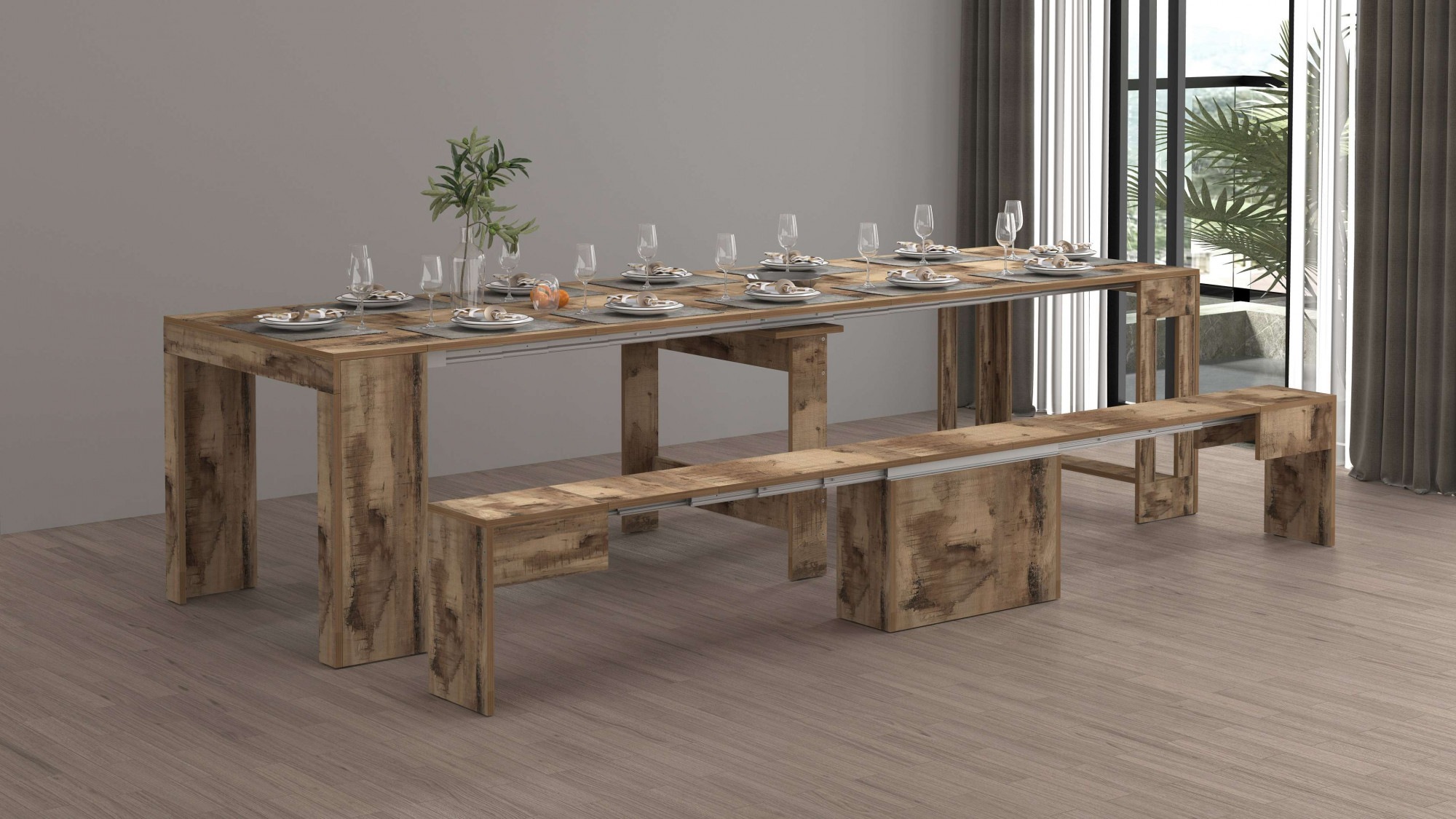 INOSIGN Sitzbank »Praktika, Sitzbank, Bank« 1 Stk. tlg. mit Auszugsfunktion günstig online kaufen