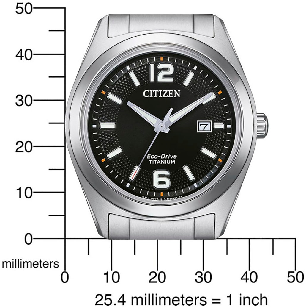 Citizen Solaruhr, Armbanduhr, Herrenuhr, Titan, Datum