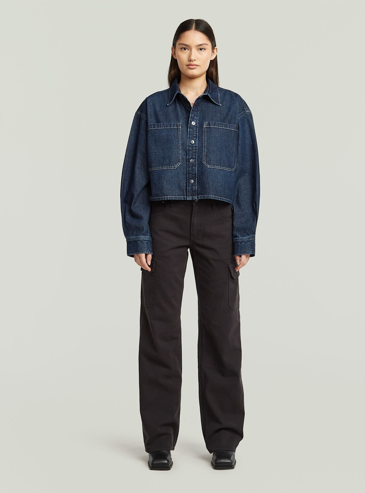 G-STAR Langarmshirt »Boxy 2-Pocket Overshirt«