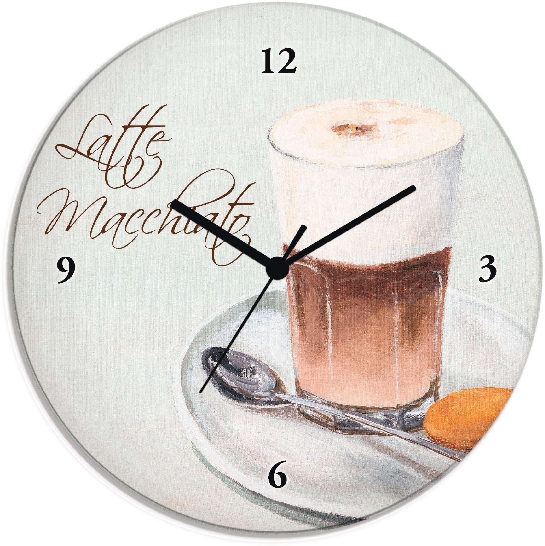 Artland Wanduhr "Latte Macchiato", wahlweise mit Quarz- oder Funkuhrwerk, l günstig online kaufen