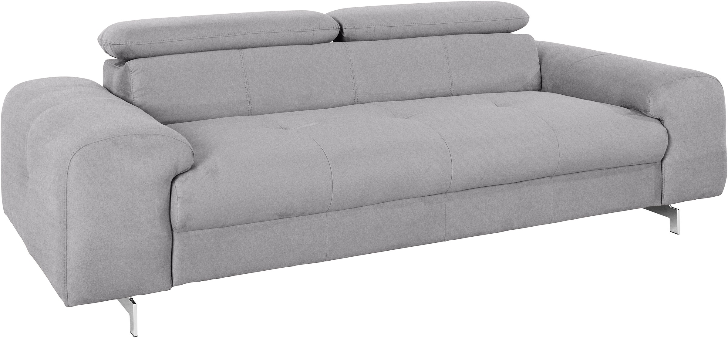 COTTA 3-Sitzer »Chef«, Big-Sofa mit Kopfteilverstellung, edle Metallkufen