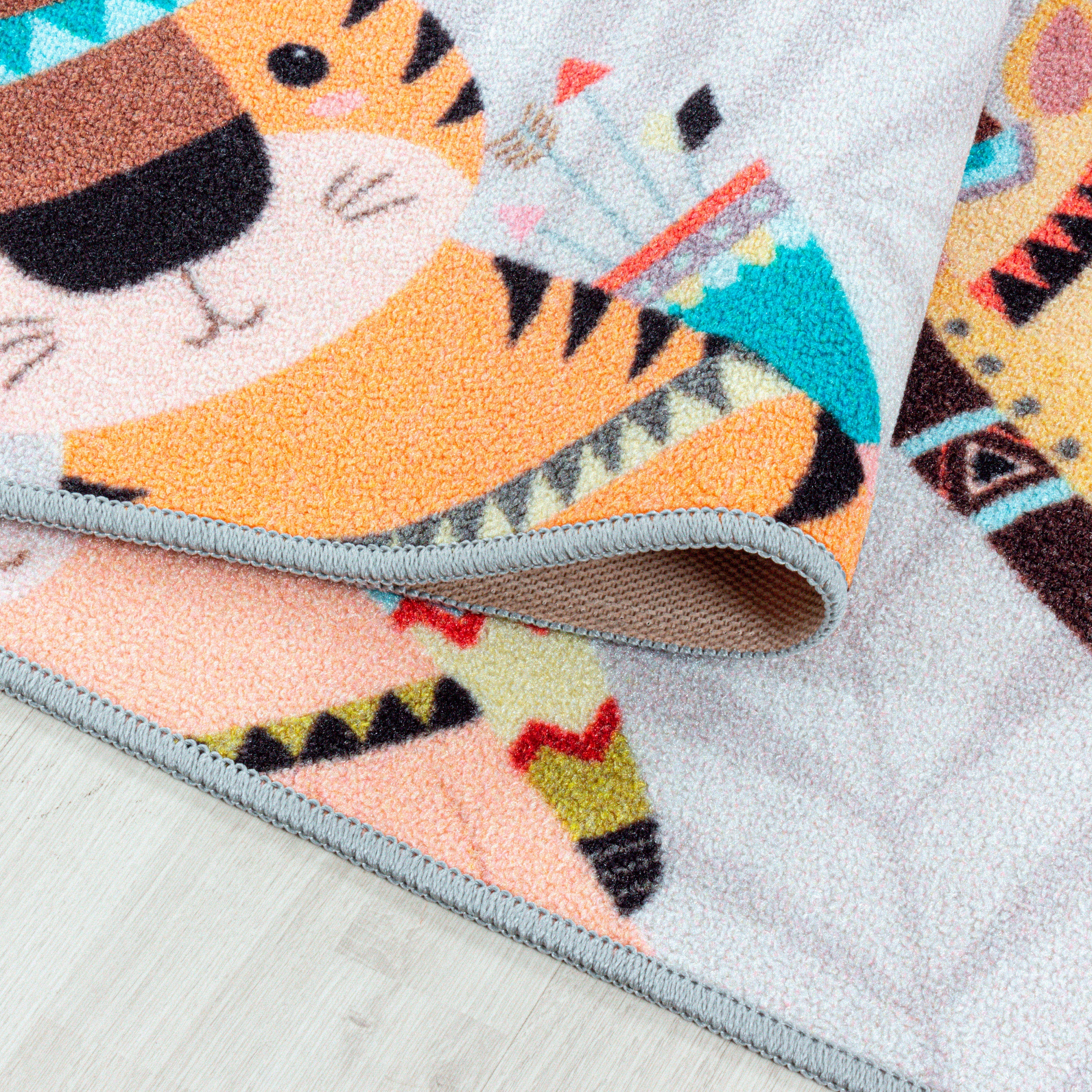 Ayyildiz Teppiche Kinderteppich »PLAY 2903«, rechteckig, 6 mm Höhe, robuster Kurzflor, Spiel Teppich, Kinderzimmer