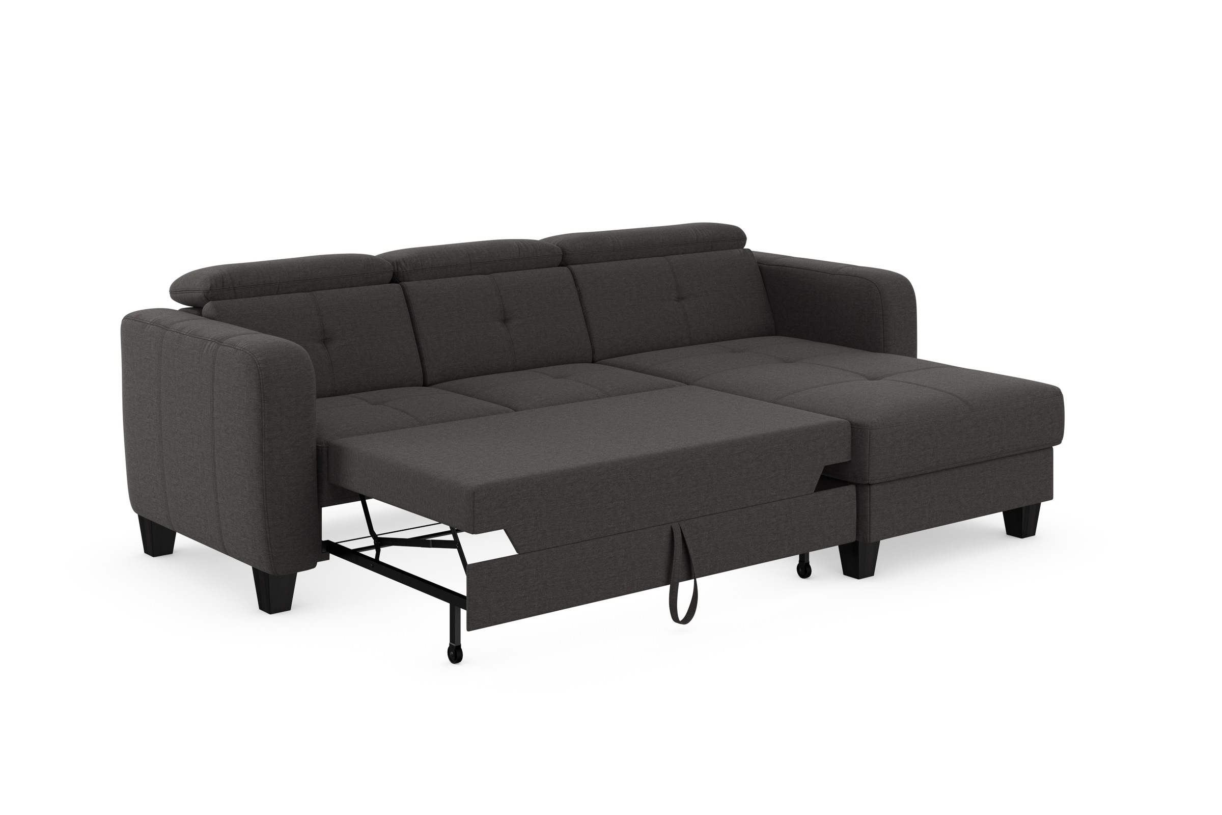 sit&more Ecksofa »Belluci L-Form«, inklusive Federkern, wahlweise mit Bettfunktion und Bettkasten