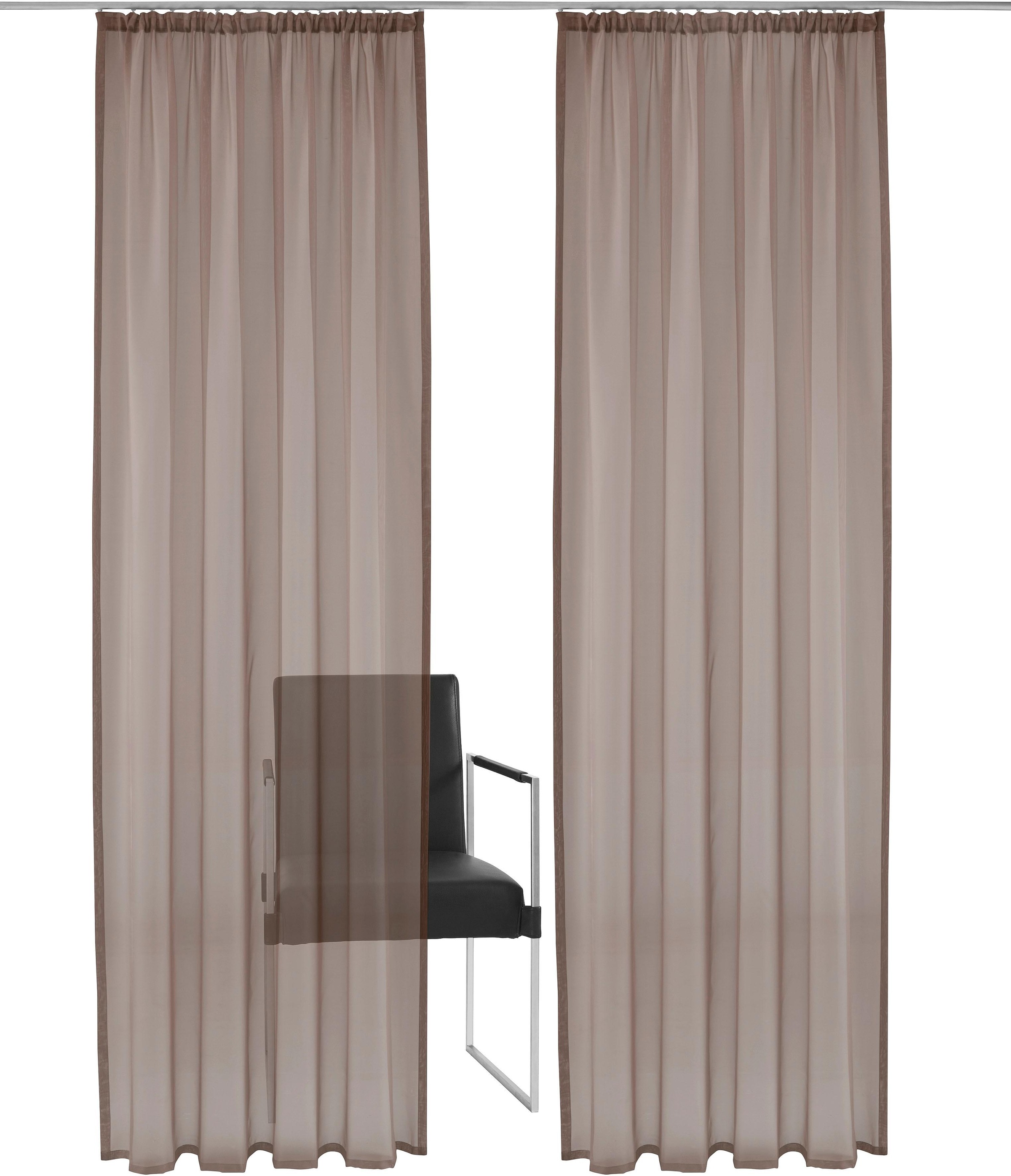 my home Gardine »XANA mit Ösen, Kräuselband oder Schlaufen«, (1 St.) günstig online kaufen