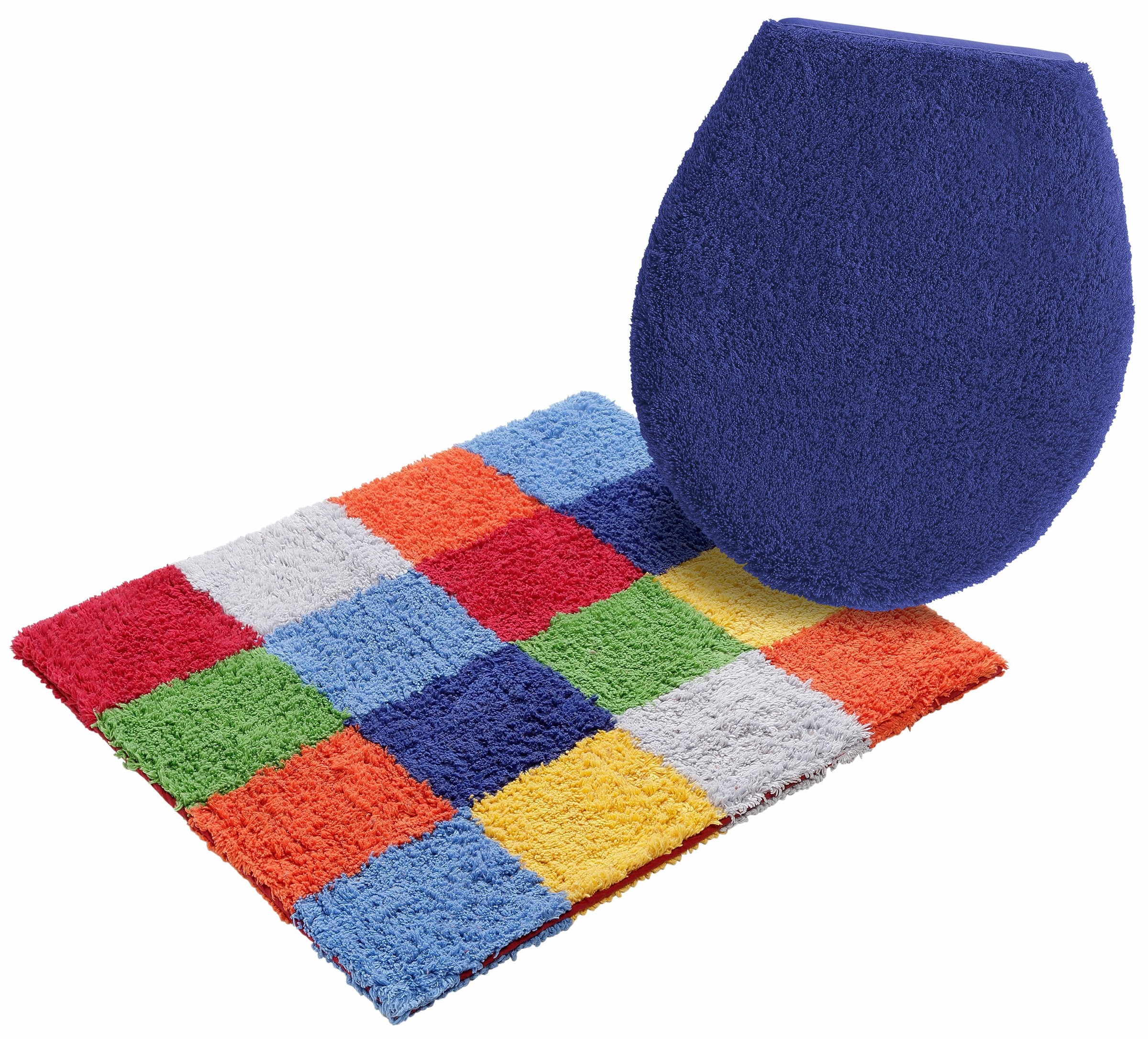my home Badematte »Kira, Badvorleger, Badezimmer Teppich, Kästchen«, beidse günstig online kaufen