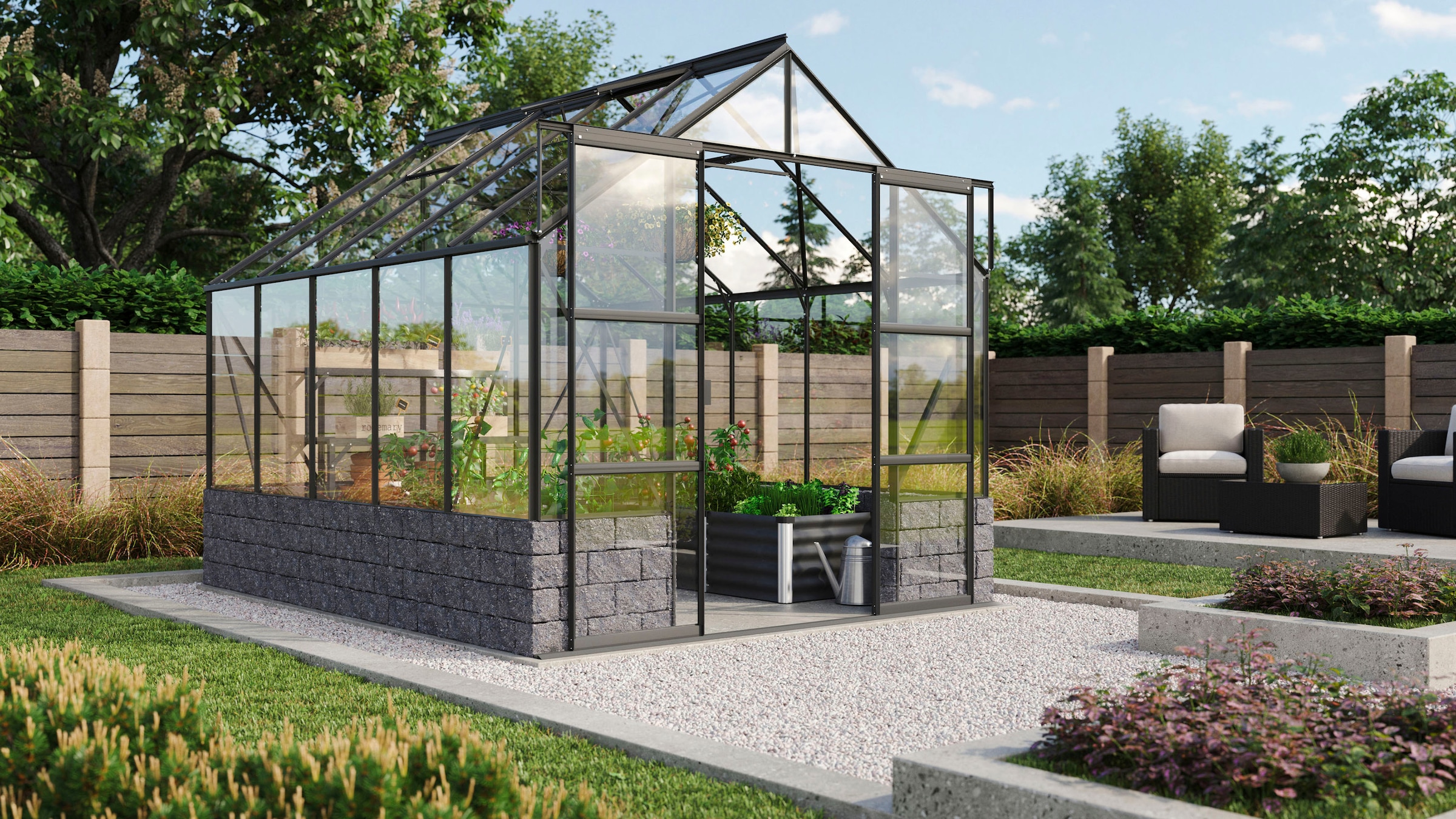 Vitavia Gewächshaus »Cassandra 8300«, Alu-Profile, 3 mm Einscheibensicherheitsglas