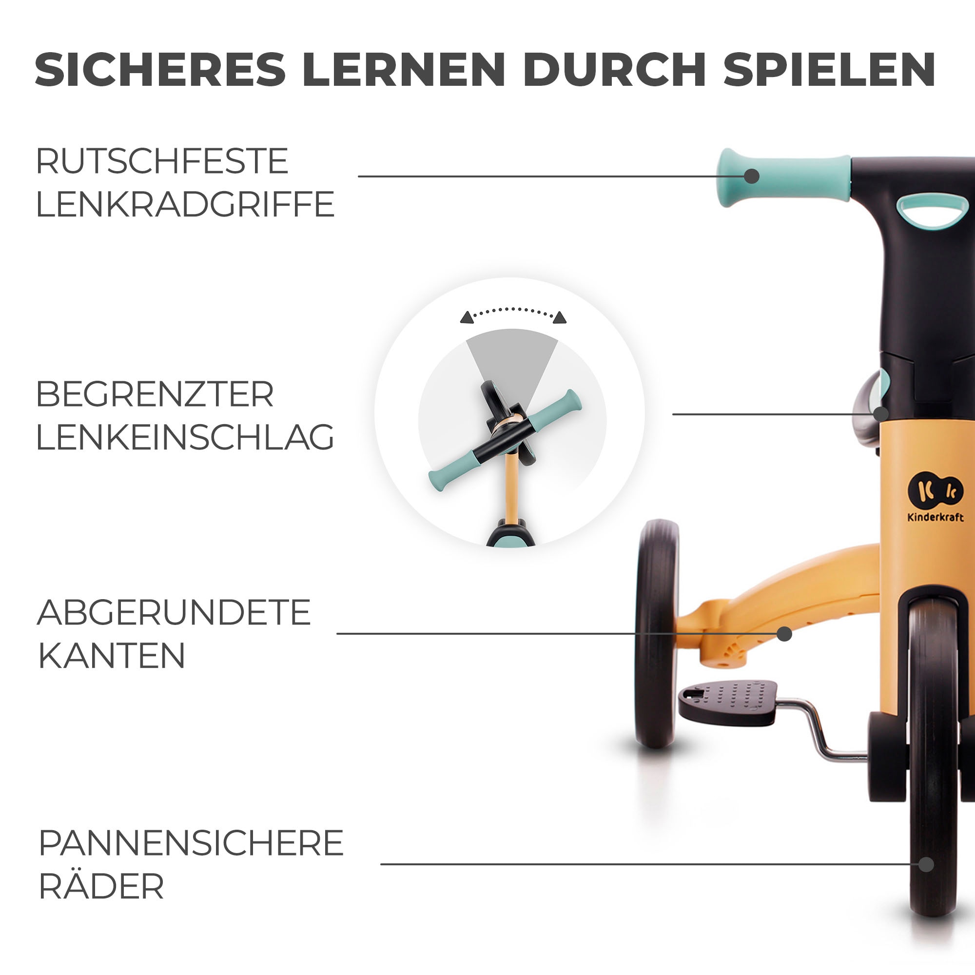 Kinderkraft Laufrad »4TRIKE«, auch als Dreirad umbaubar