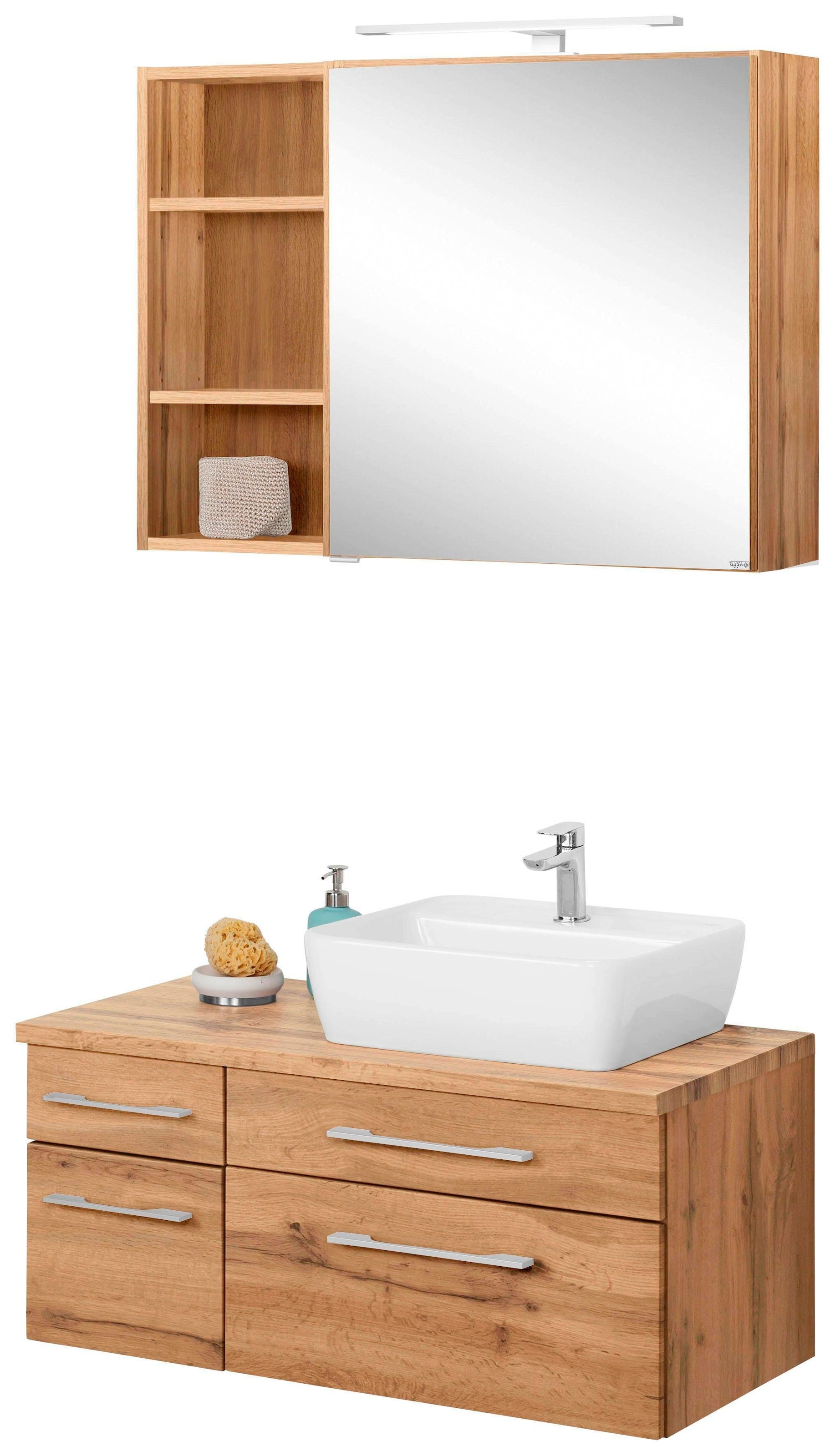 welltime Badmöbel-Set »B/H/T: 311 x 81 x 173« 3 Stk. tlg. Breite 50 cm, mit günstig online kaufen