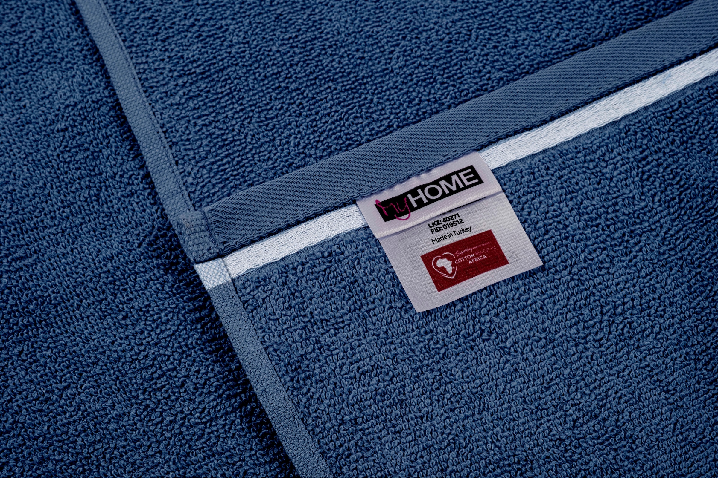 my home Handtuch Set »Niki, Duschtuch, Handtücher und Gästetücher« Set Walkfrottee Handtücher mit mehrfarbiger Streifenbordüre, weich, aus 100% Baumwolle