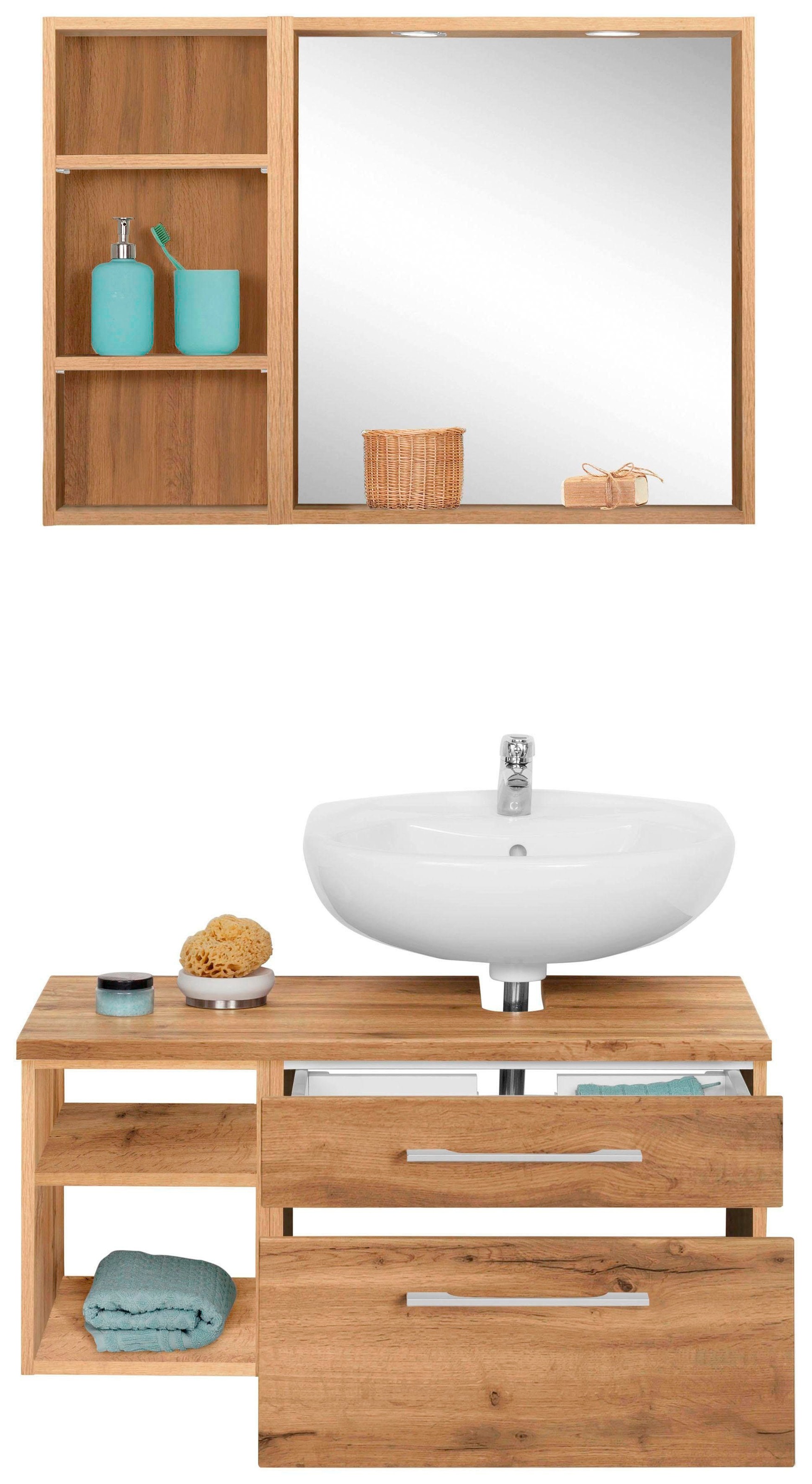 welltime Badmöbel-Set »Davos« 3 Stk. tlg. günstig online kaufen