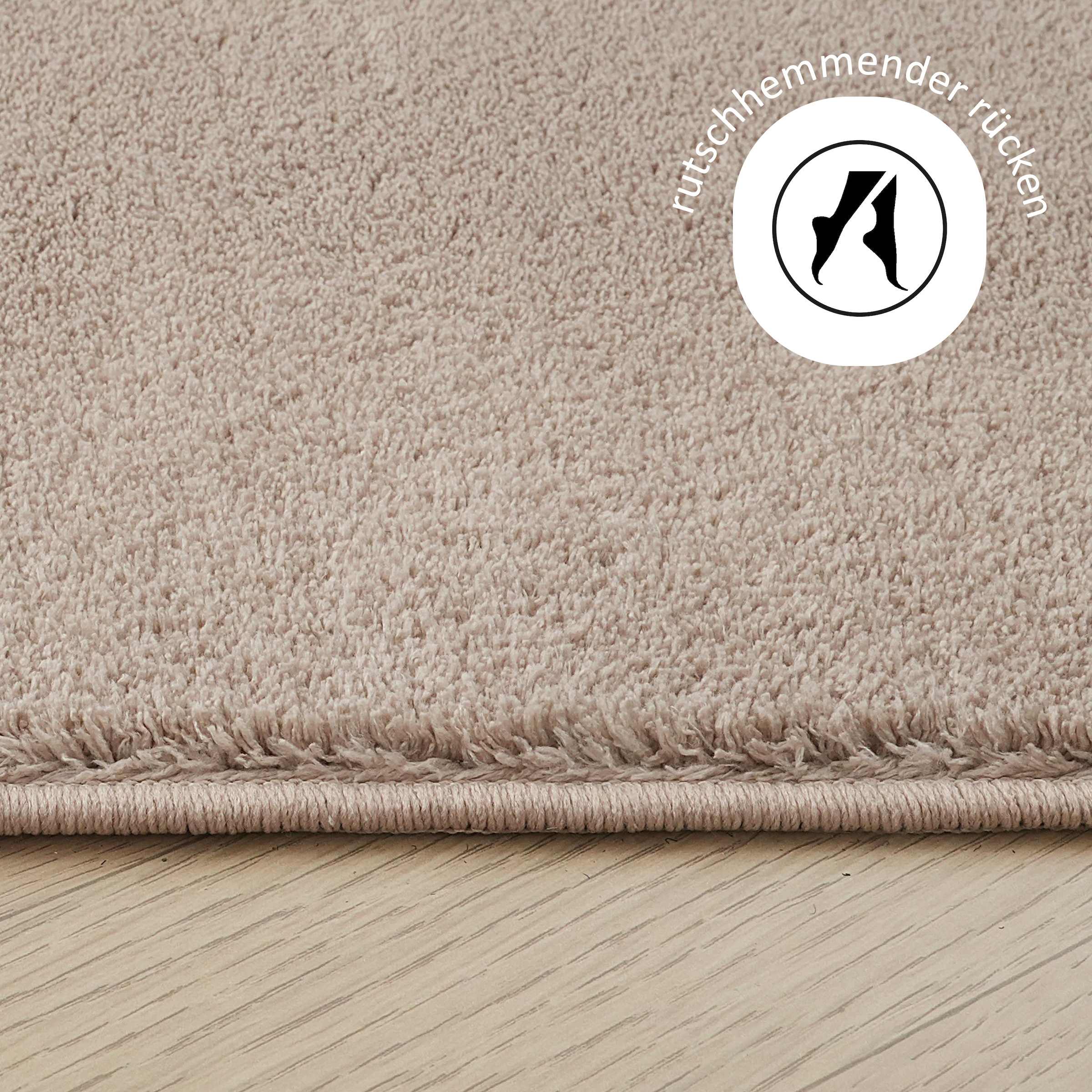 my home Teppich »Cali light, weich, modern, waschbar« rechteckig 13 mm Höhe Uni-Farben, kuschelig, & weich, Wohnzimmer, Schlafzimmer, Esszimmer