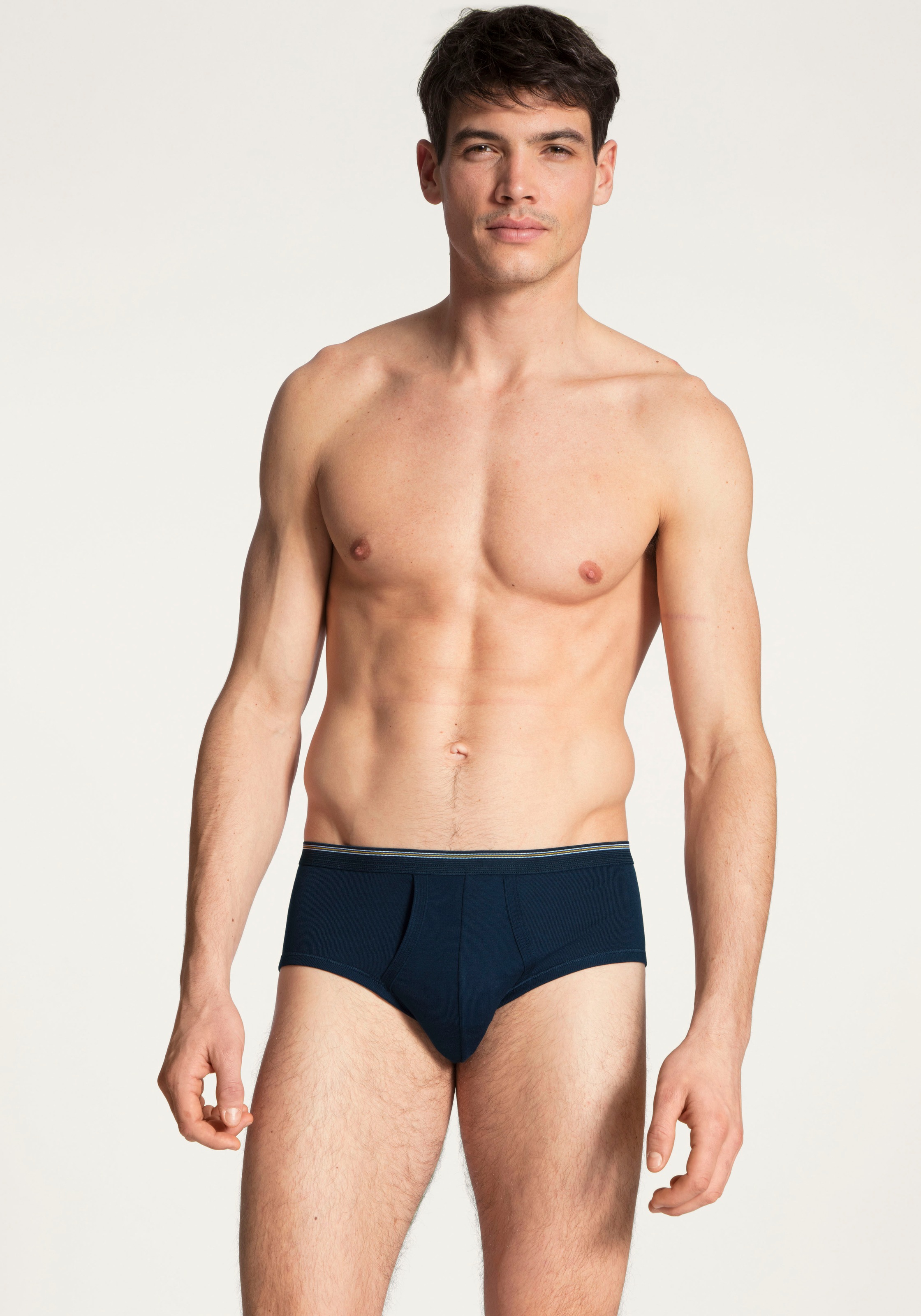 CALIDA Midislip »Twisted Cotton« mit Eingriff, Pure Cotton, Feinripp, weich