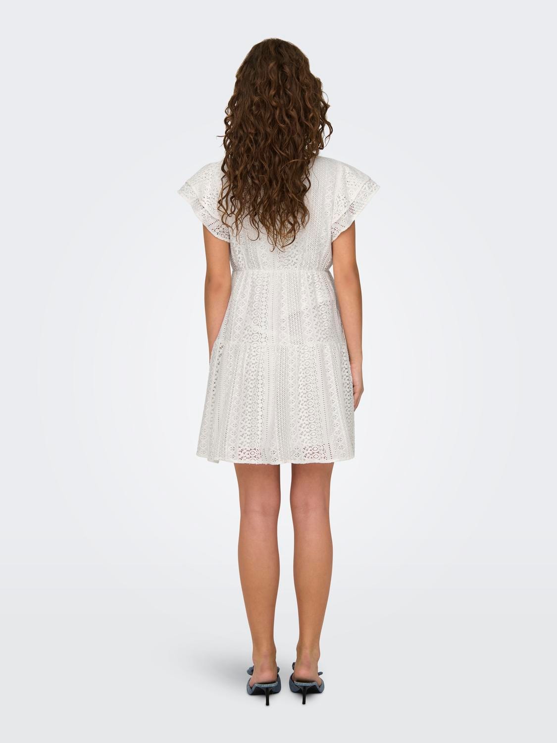 ONLY Minikleid »ONLHELENA LACE CAPSL DRESS WVN NOOS«