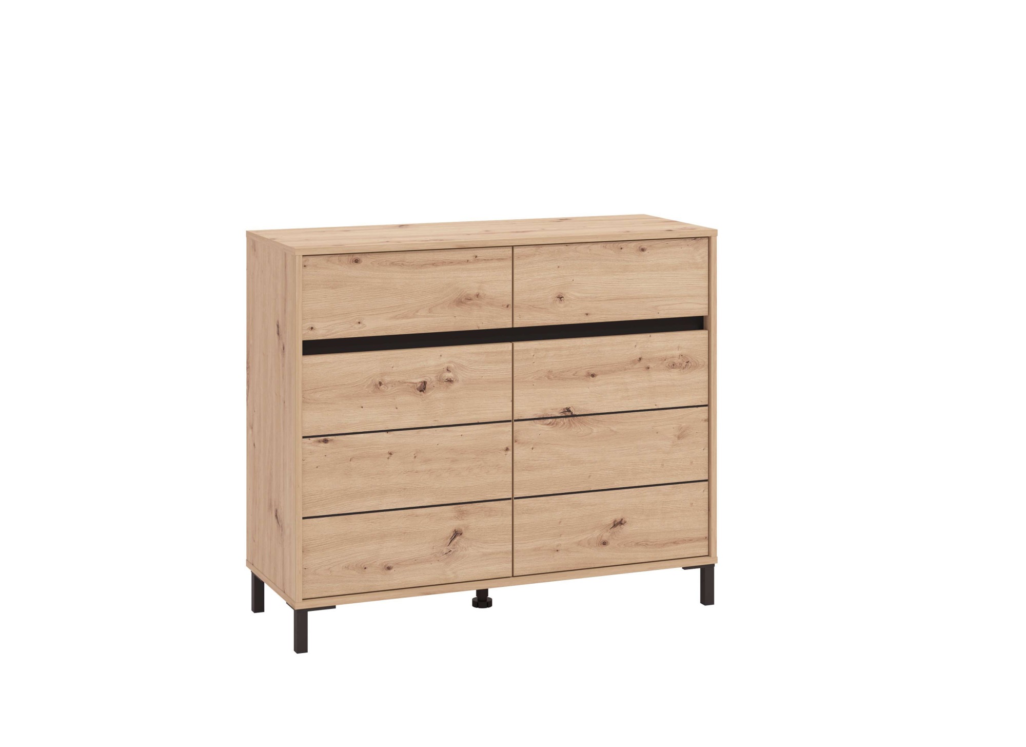 INOSIGN Kommode »Marron für Wohnzimmer, Flur, Schlafzimmer«, Sideboard, Breite 106 cm, mit 2 Schubladen, hinter den Türen 4 Fächer