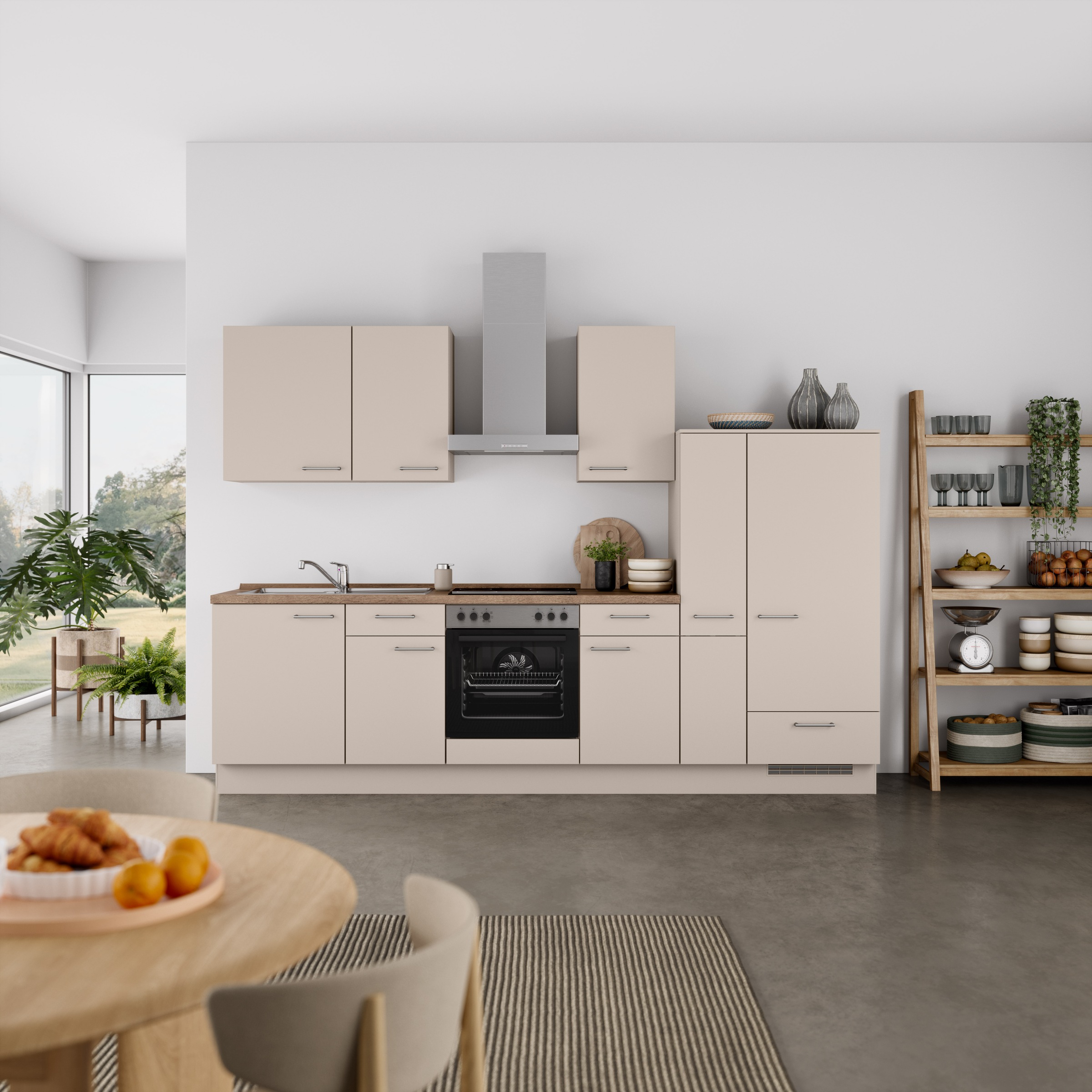 nobilia® Küchenzeile »"Laser I", Ausrichtung wählbar, Breite 300 cm« vormon günstig online kaufen