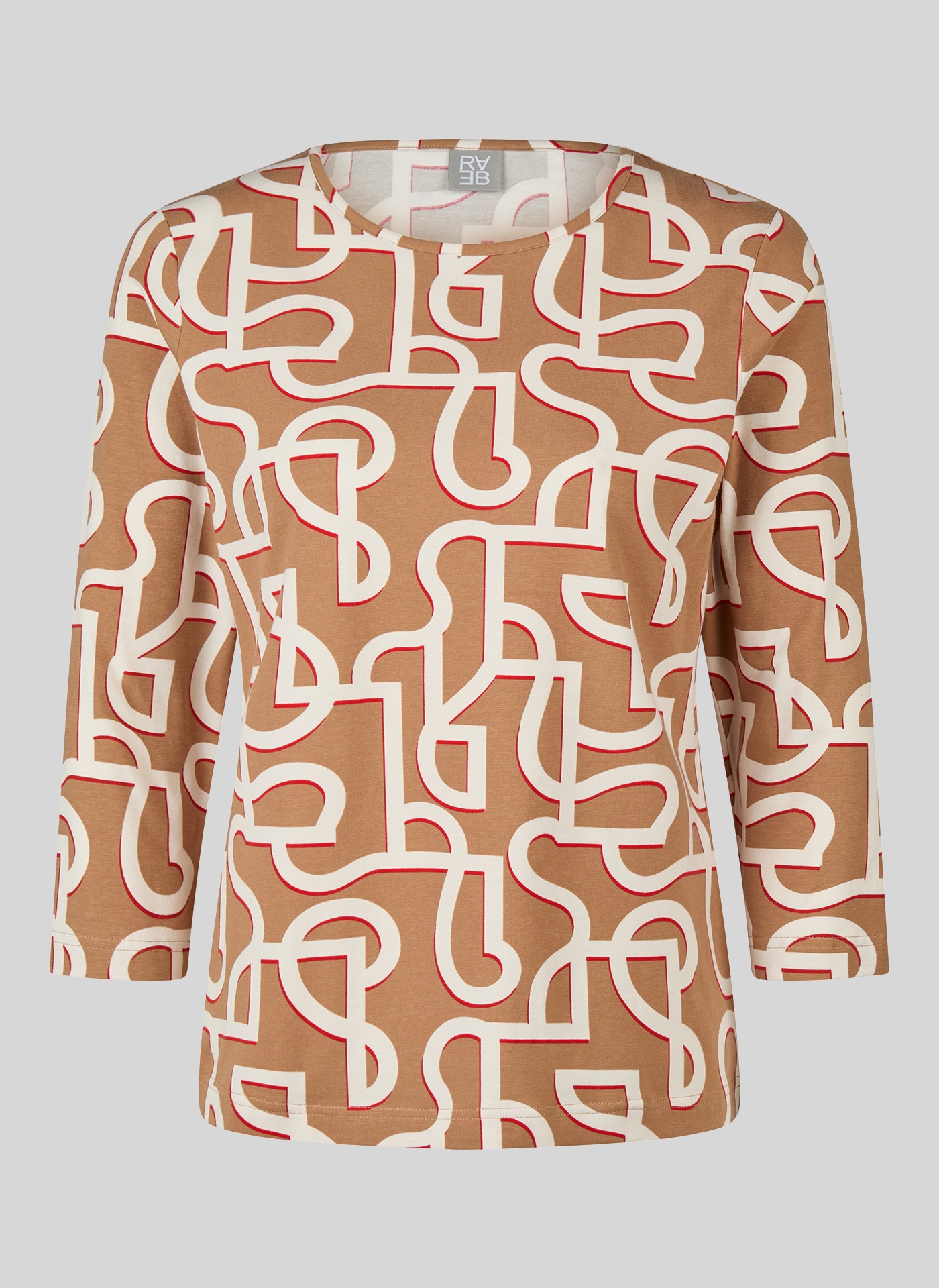 Rabe 3/4-Arm-Shirt Gemustertes Shirt mit Stretch