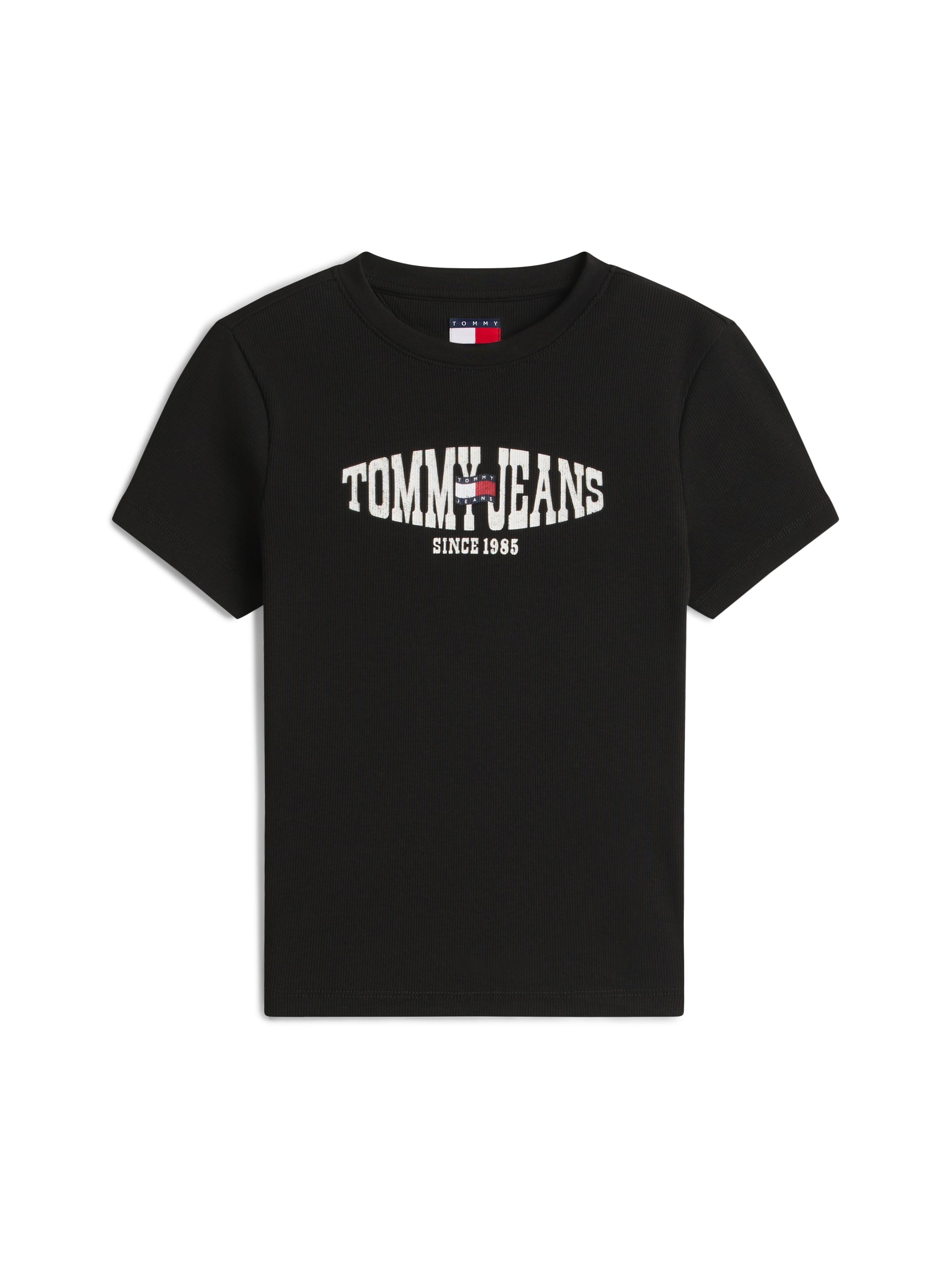 Tommy Jeans Kurzarmshirt »TJW SLIM SHORT WAVY FLAG SS TEE« mit Logoprint
