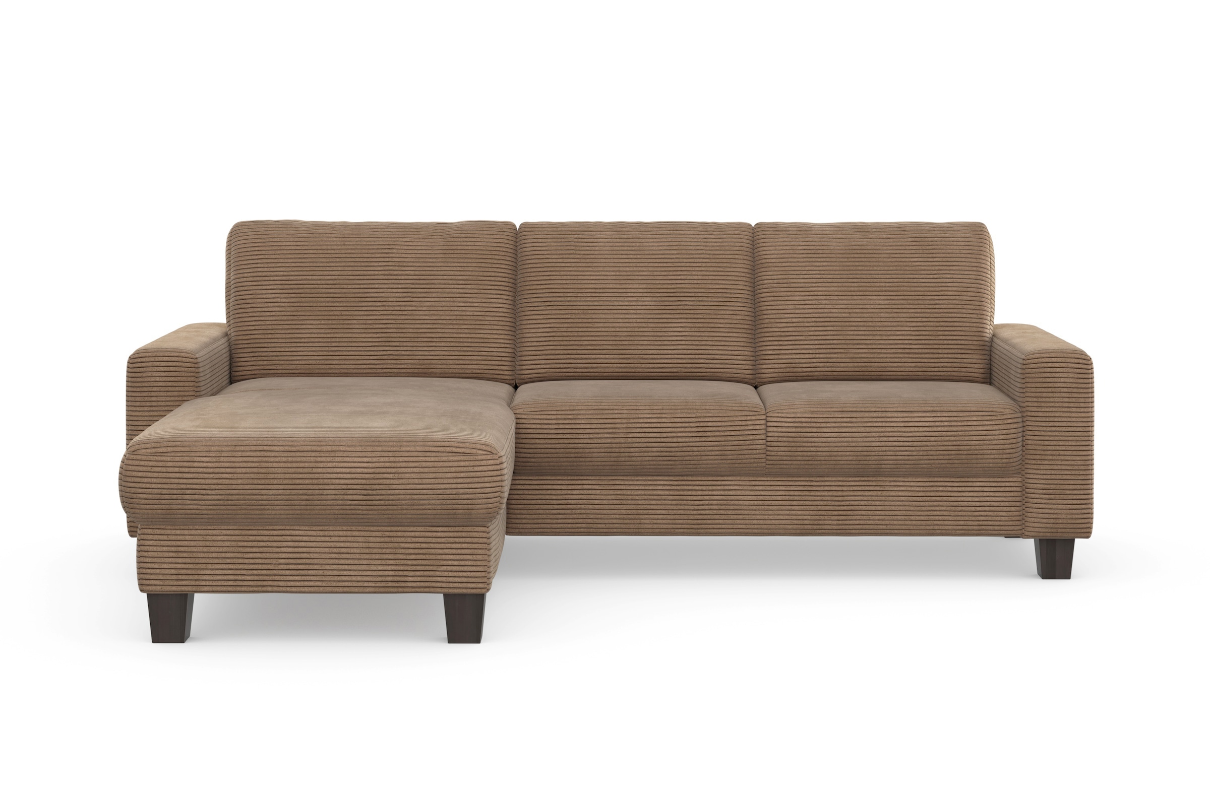 Home affaire Ecksofa »Summer L-Form«, mit Recamiere, mit oder ohne Bettfunktion und Bettkasten, Cord-Bezug