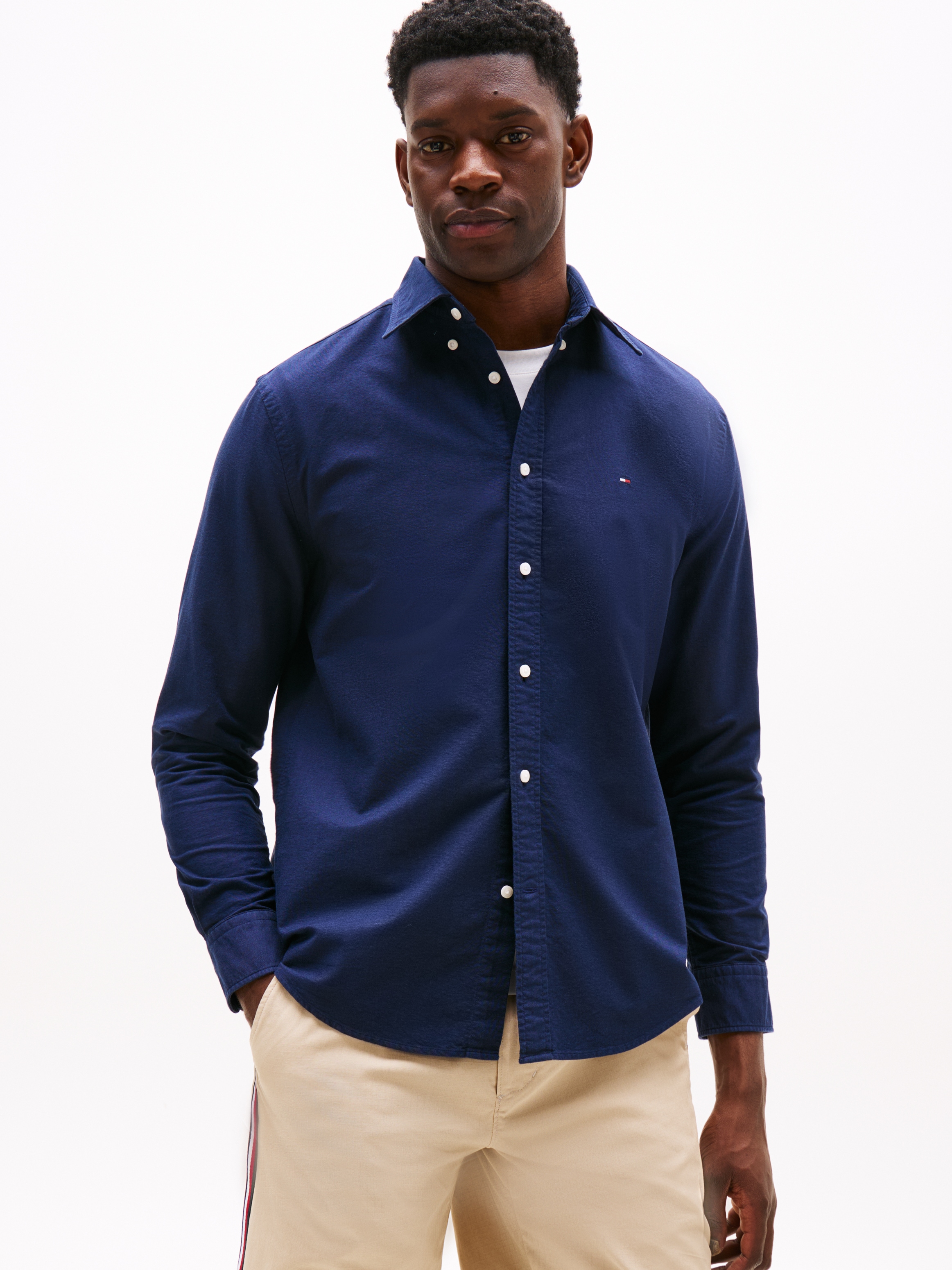 Tommy Hilfiger Langarmhemd »SOLID HERITAGE OXFORD Regular Fit SHIRT«