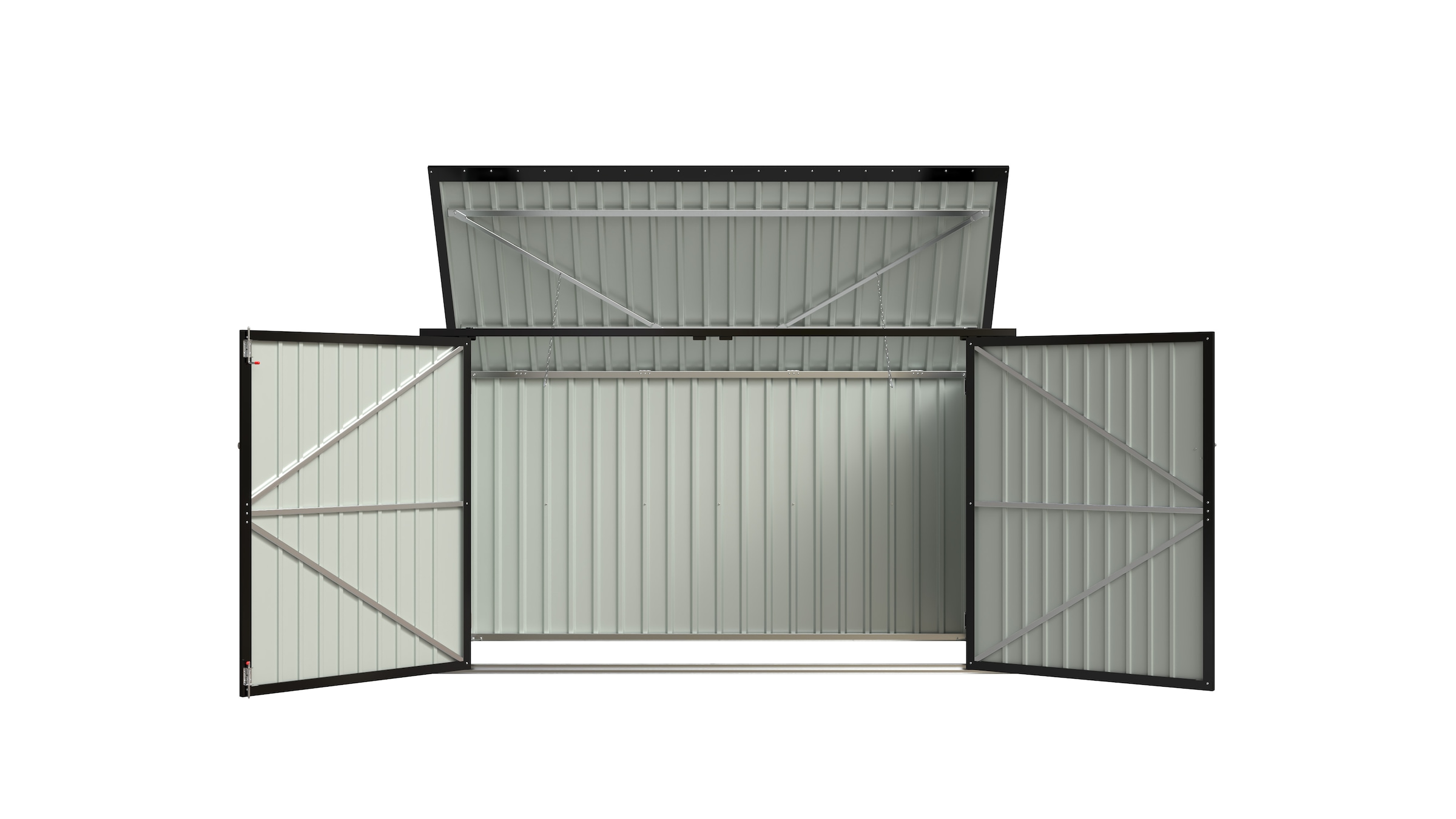 KONIFERA Mülltonnenbox »Fahrradbox aus Metall« BxTxH: 233x105x133 cm