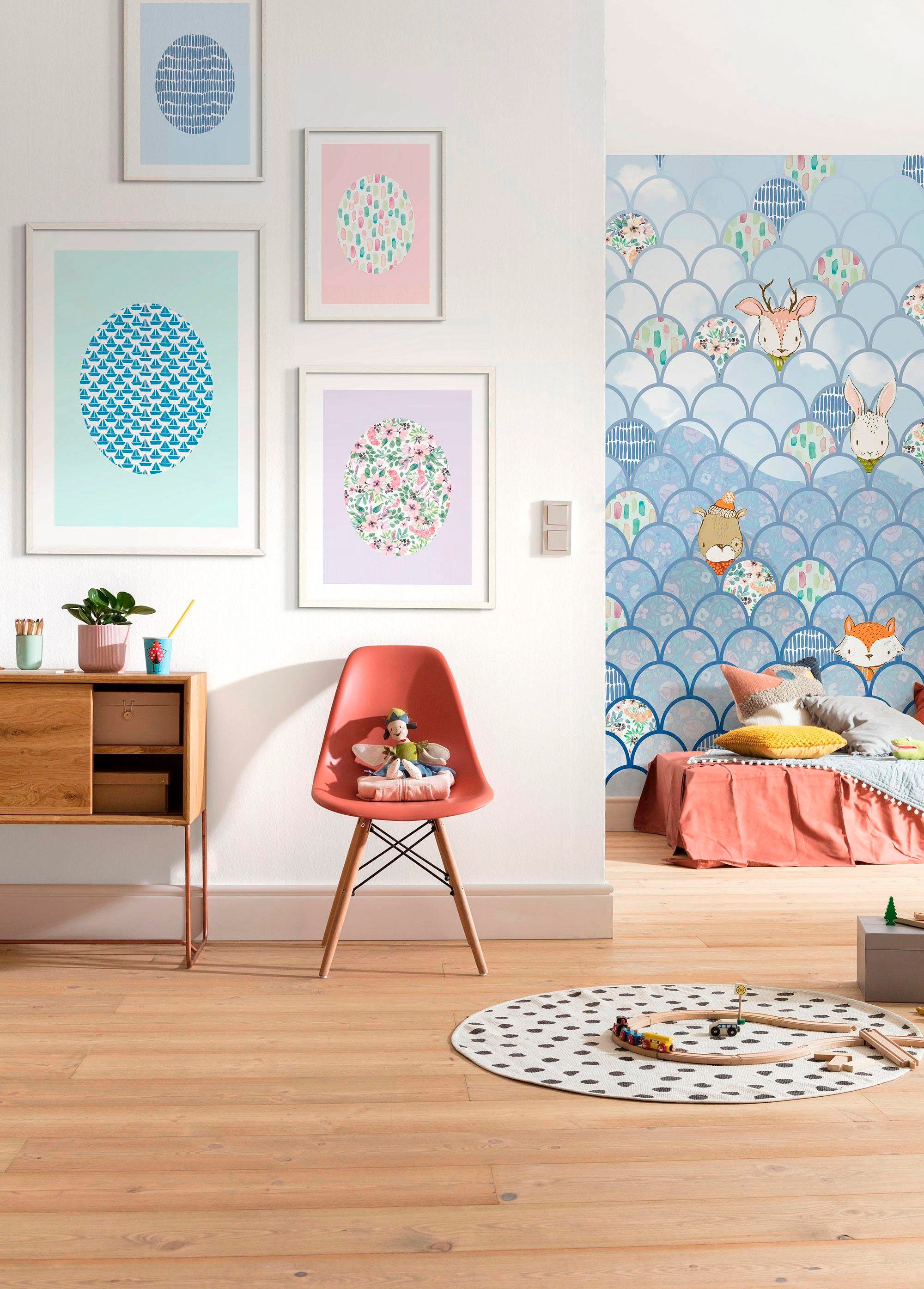 Komar Bild »Shelly Patterns Lavender«, Blumen, (1 St.), Wandbild zur Dekoration - ohne Rahmen