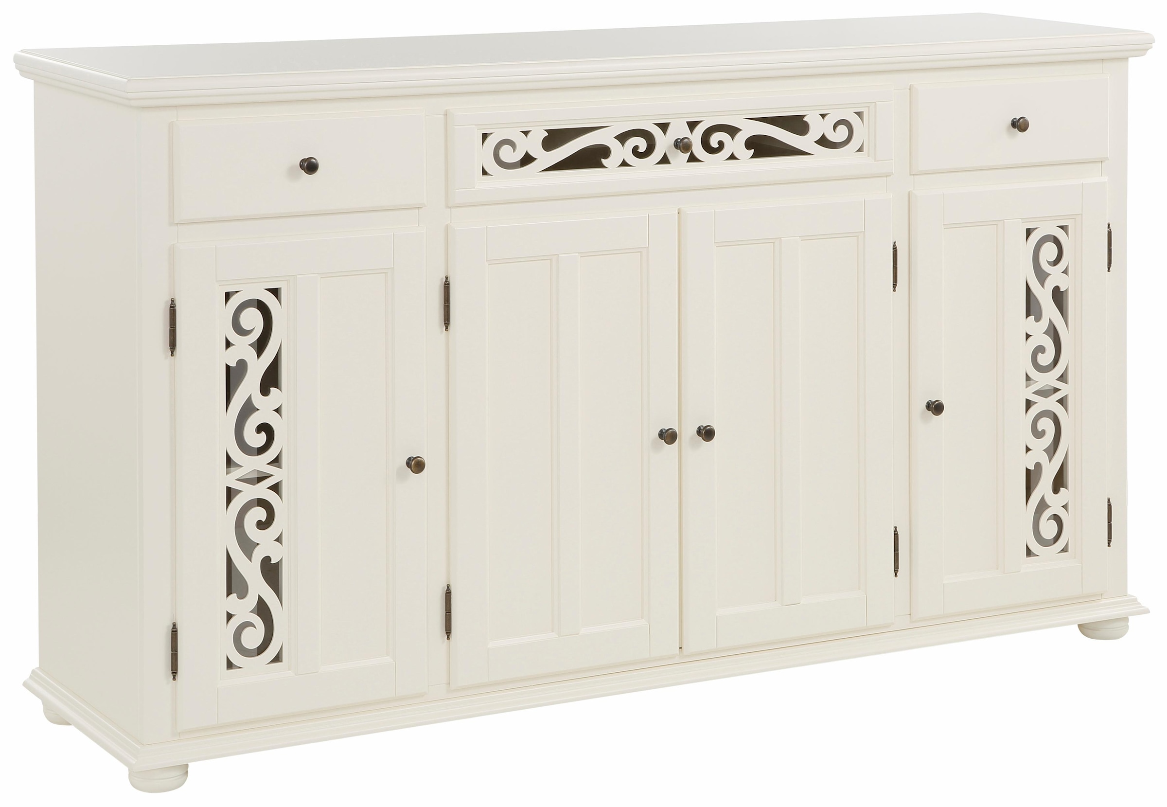 Home affaire Sideboard »Arabeske«, Kommode mit dekorativen Fräsungen, Breite 171cm