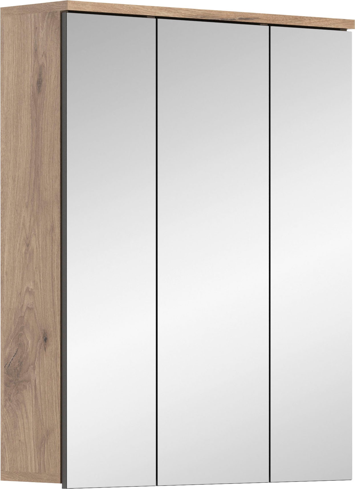 INOSIGN Badezimmerspiegelschrank »Riga, Breite 60cm, 3 Spiegeltüren, 9 Fäch günstig online kaufen