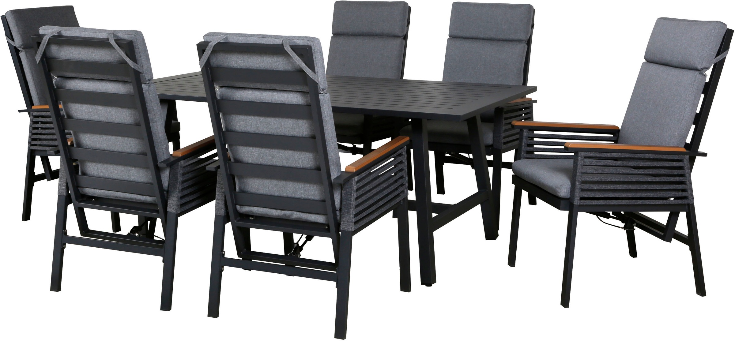 KONIFERA Garten-Essgruppe »Edessa Komfort« Set, 6x Stuhl mit Rückenverstell günstig online kaufen