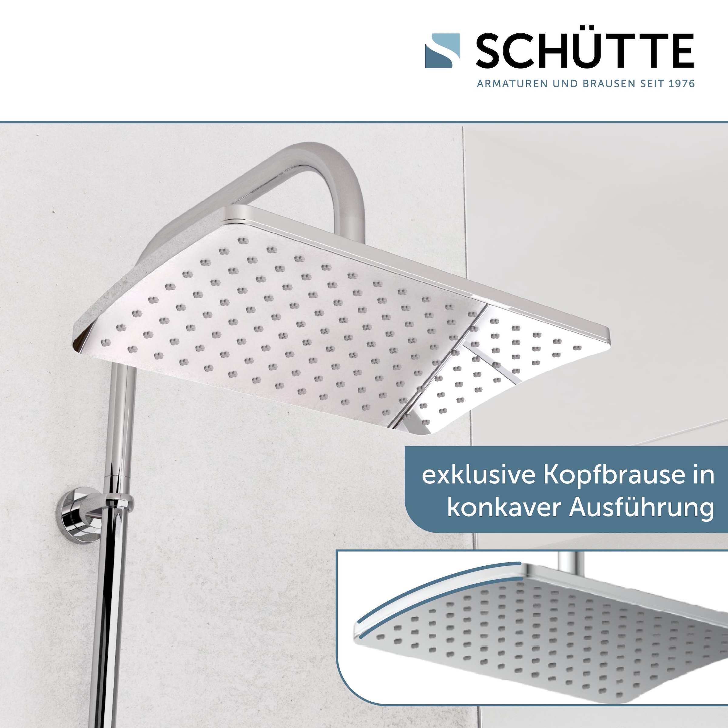 Schütte Brausegarnitur »Mallorca« Duschsystem mit Kopfbrause und Handbrause