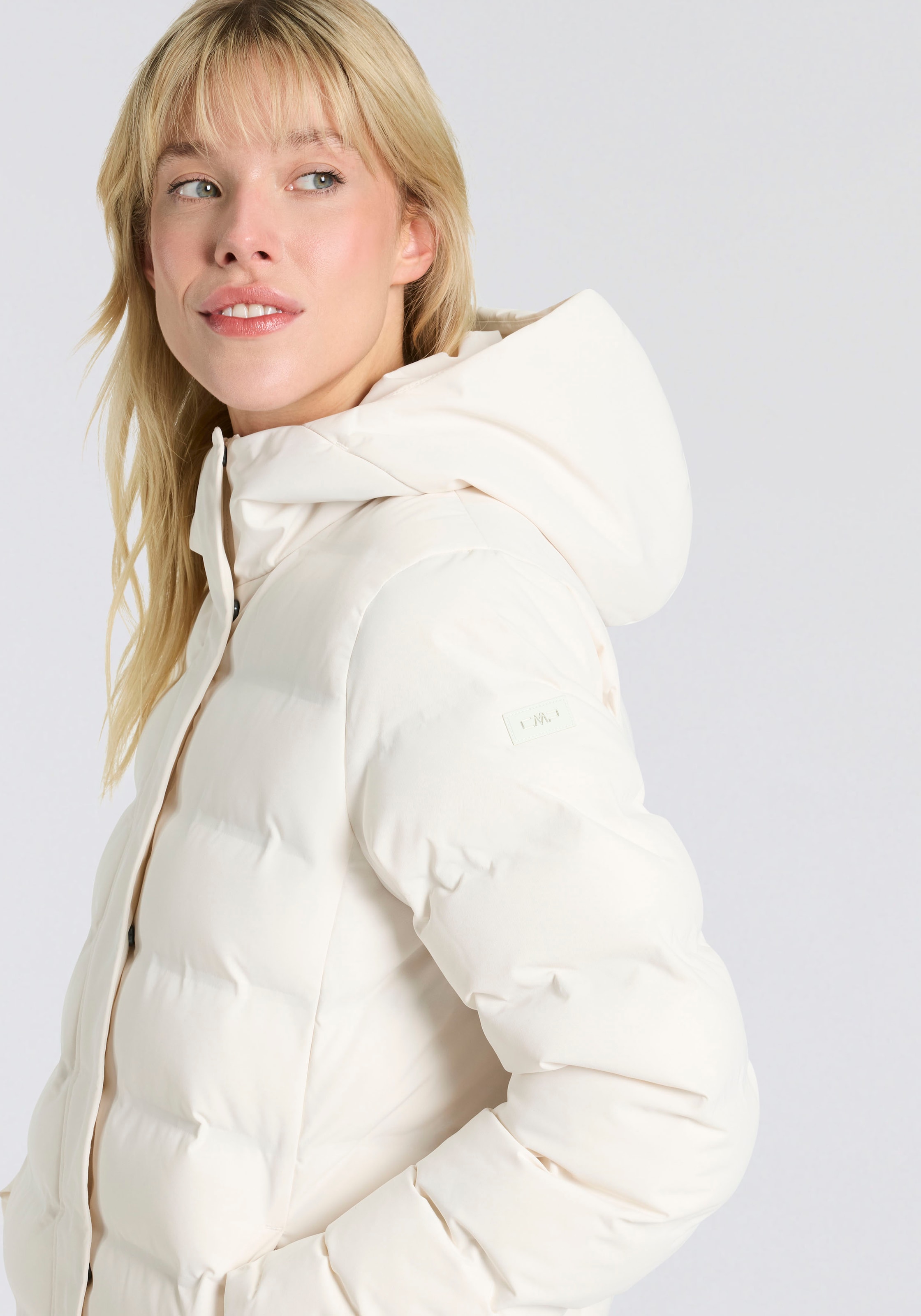 CMP Steppjacke »WOMAN JACKET FIX HOOD« 1 Stk. tlg. wärmend & winddicht & wasserabweisend