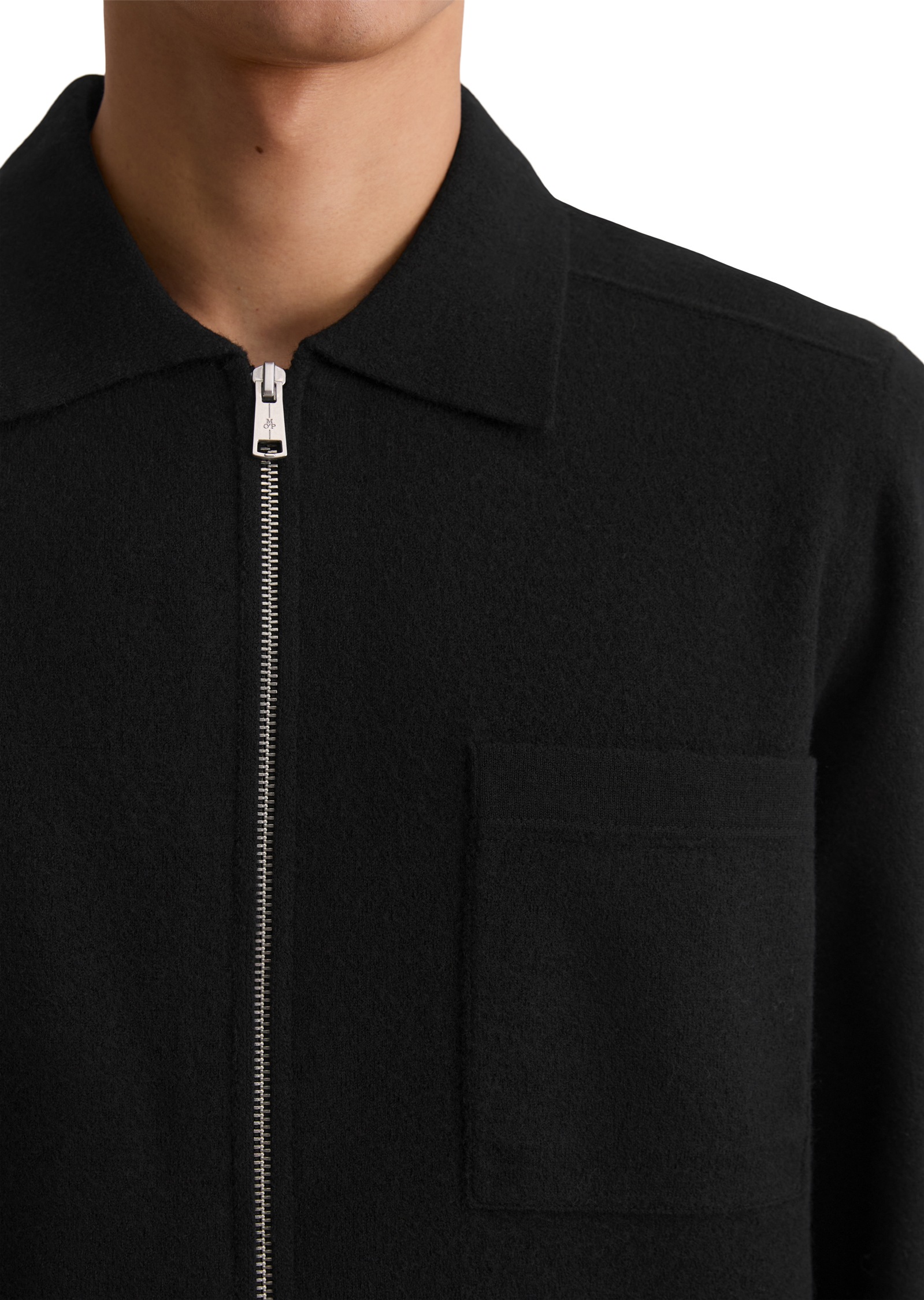 Marc O'Polo Strickjacke , Overshirt-Strickjacke regular fit in kompakter Boiled Wool Optik
