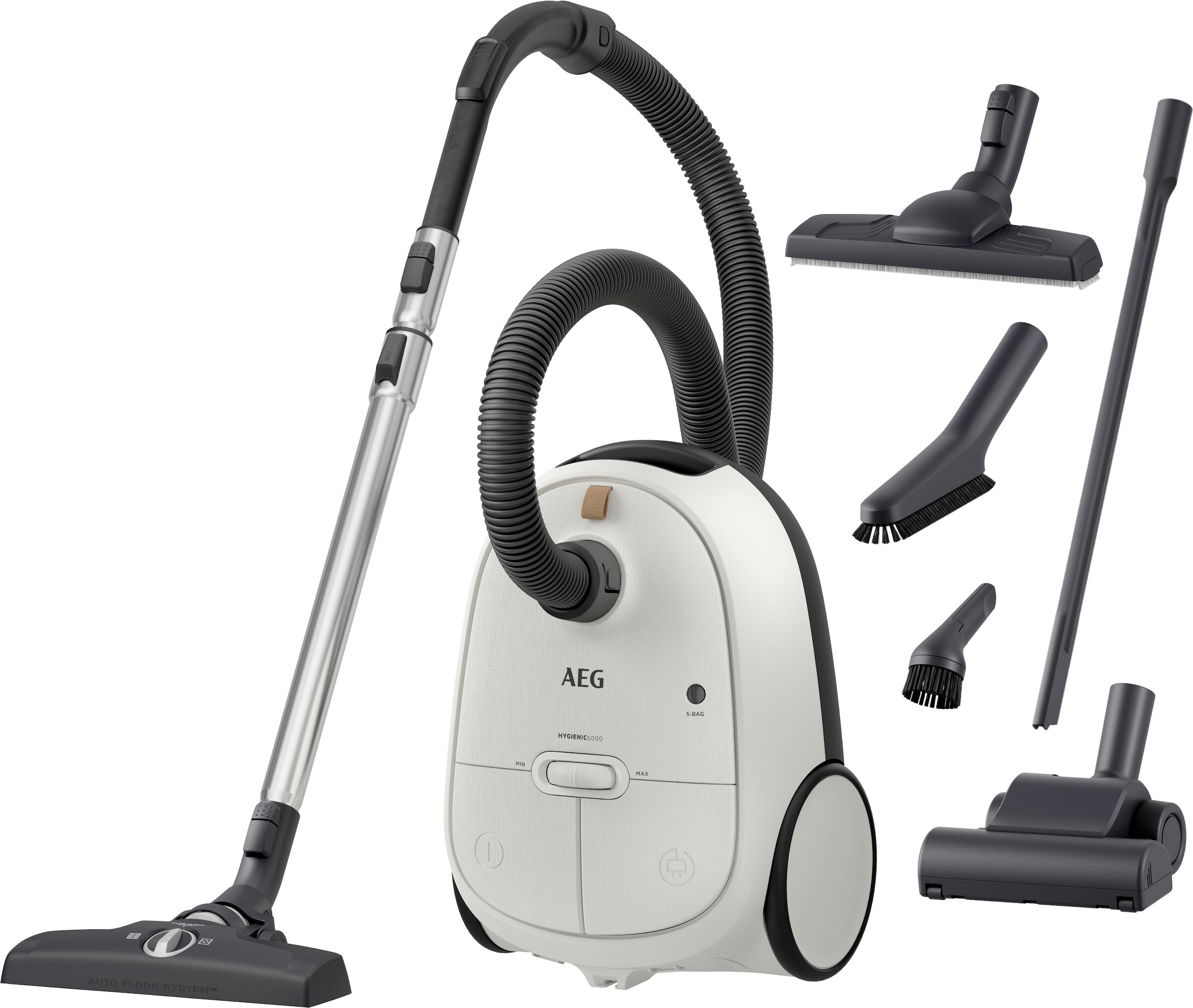 AEG Bodenstaubsauger »HYGIENIC 6000 (AB61H6SW)« 850 mit Beutel hohe Sauglei günstig online kaufen