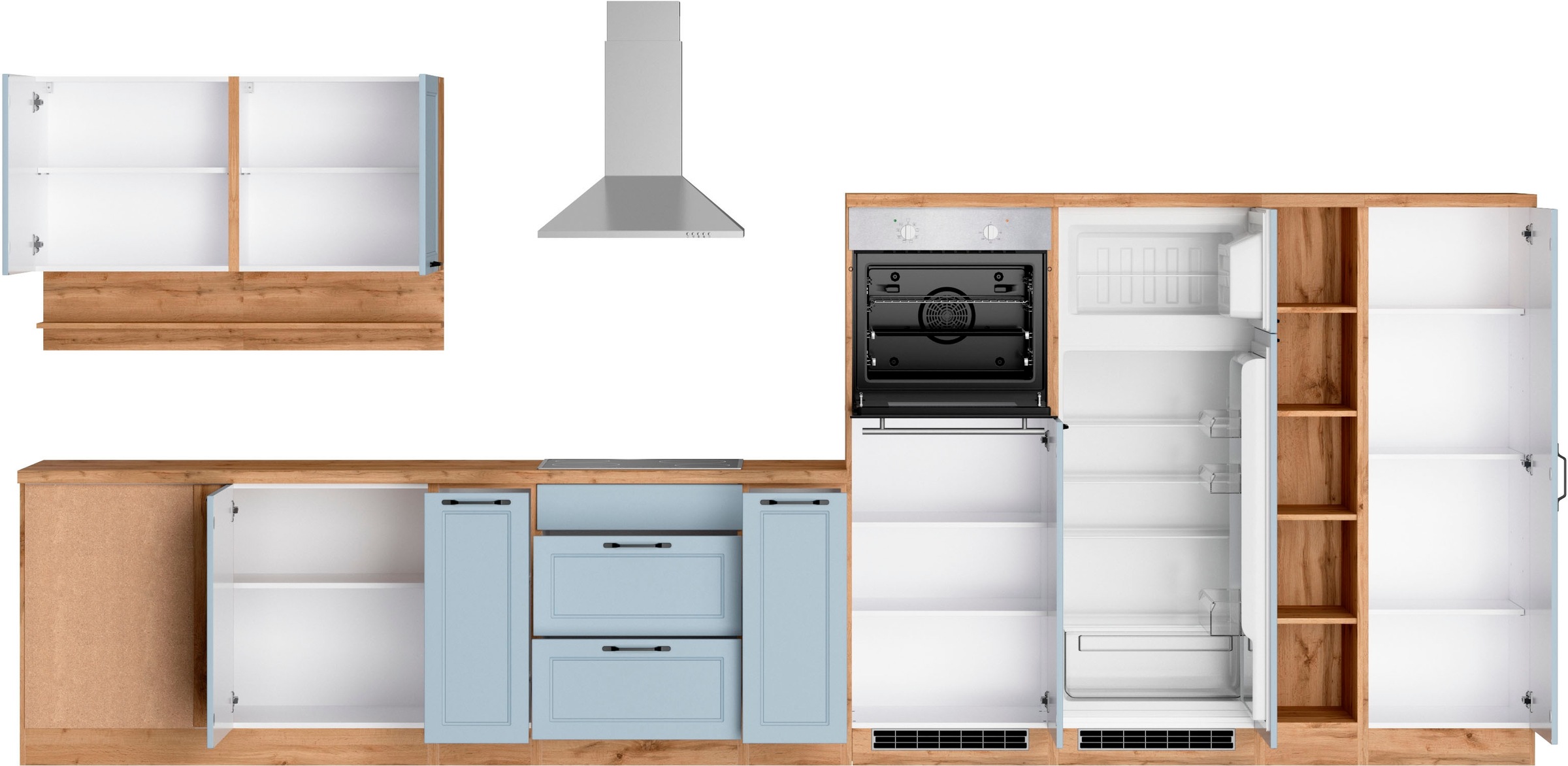 KOCHSTATION Winkelküche »KS-Lana«, Stellbreite 240/440 cm, wahlweise mit E-Geräten