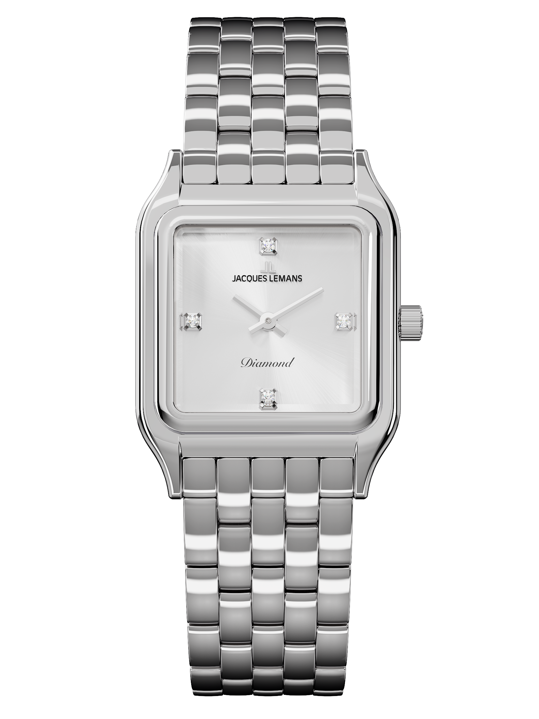 Jacques Lemans Quarzuhr »Antwerpen Diamond« Armbanduhr, Damenuhr, Edelstahlarmband, Lab Grown