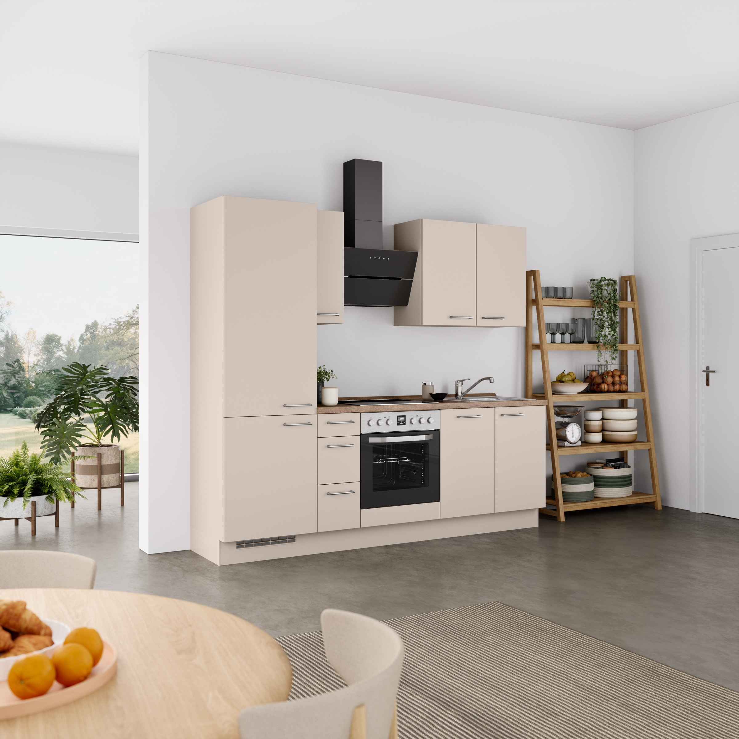 nobilia® Küchenzeile »"Laser II"«, vormontiert, Ausrichtung wählbar, Breite 240 cm, wahlw. mit E-Geräten