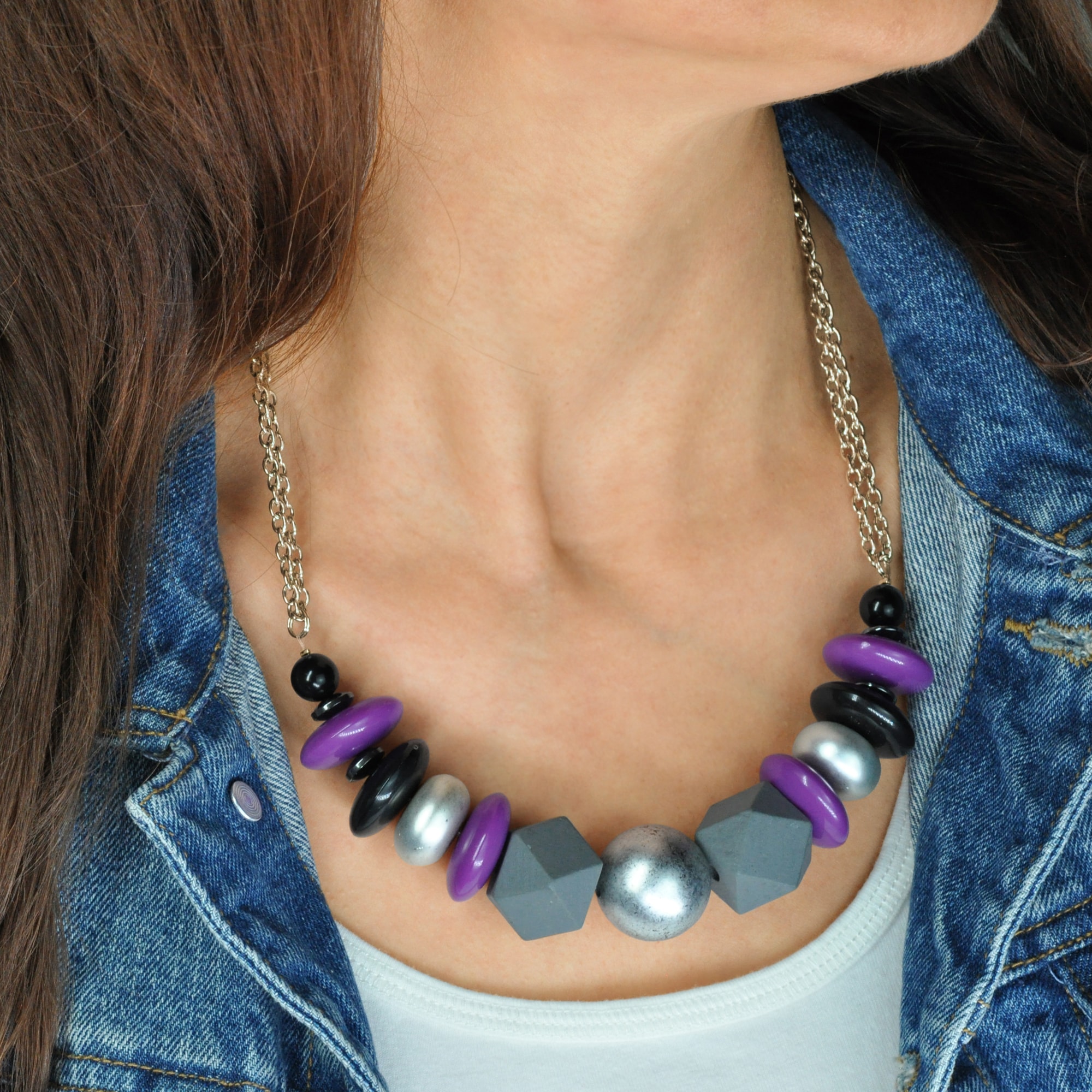 Steuer Collierkettchen »aus verschiedenen Materialien und Hämatit«