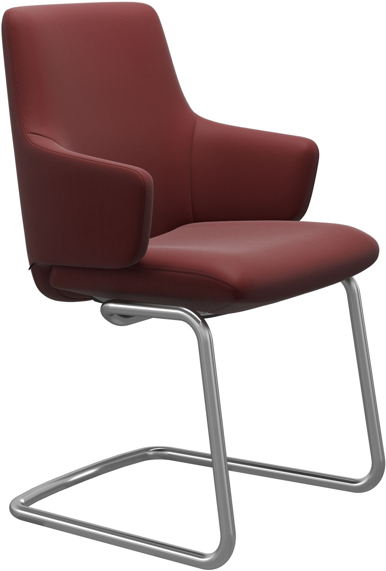 Stressless® Polsterstuhl »Laurel«, Leder PALOMA, Low Back mit Armlehne, Größe L, mit Beinen aus Stahl in Schwarz matt