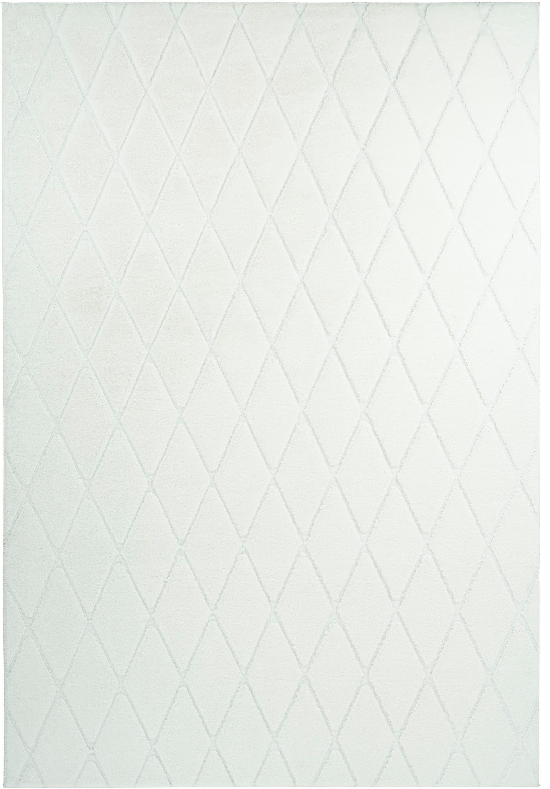 calo-deluxe Teppich »Jardan-2000«, rechteckig, 20 mm Höhe, besonders weich durch Microfaser, Rauten-Design