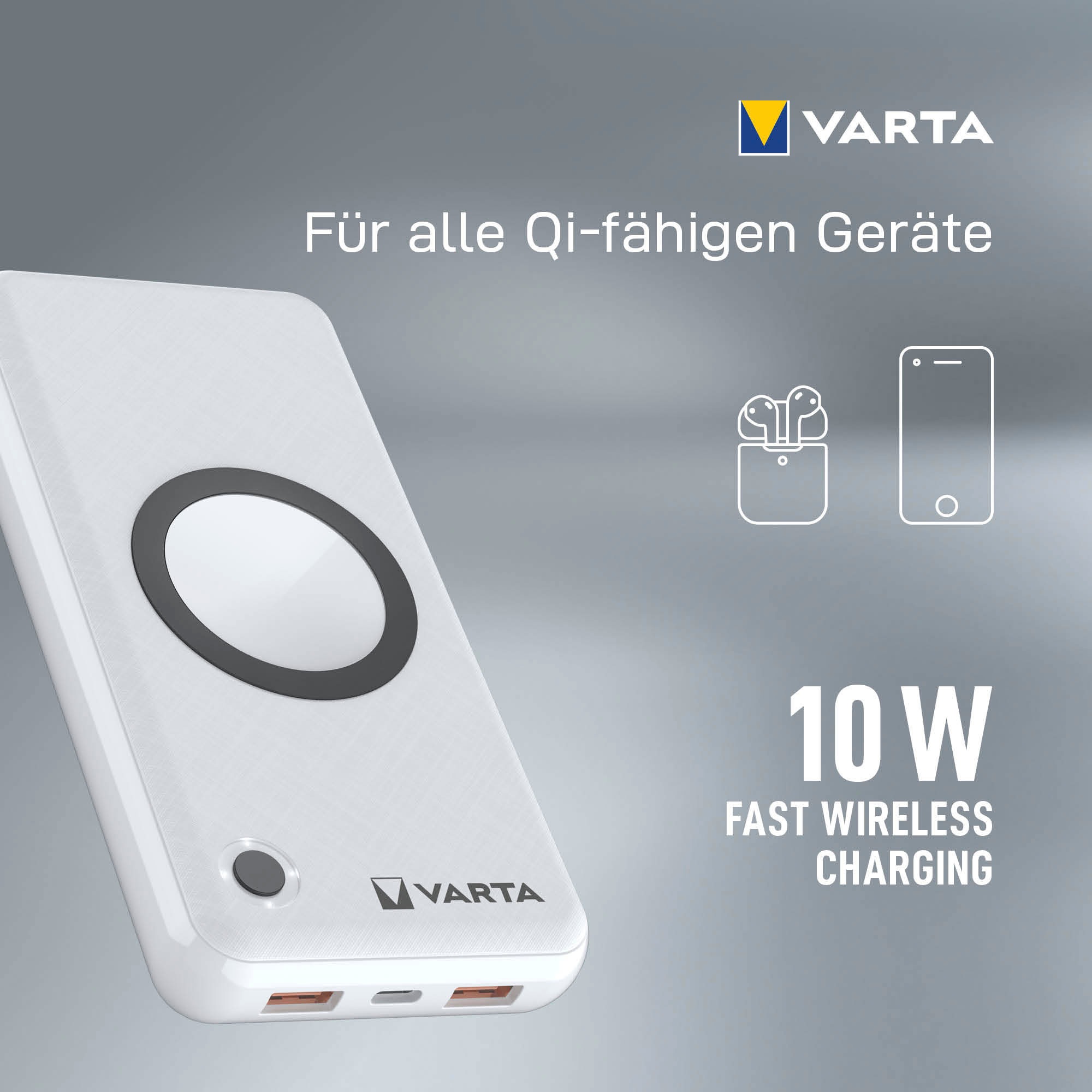 VARTA Batterie-Ladegerät »Wireless Power Bank 20.000«