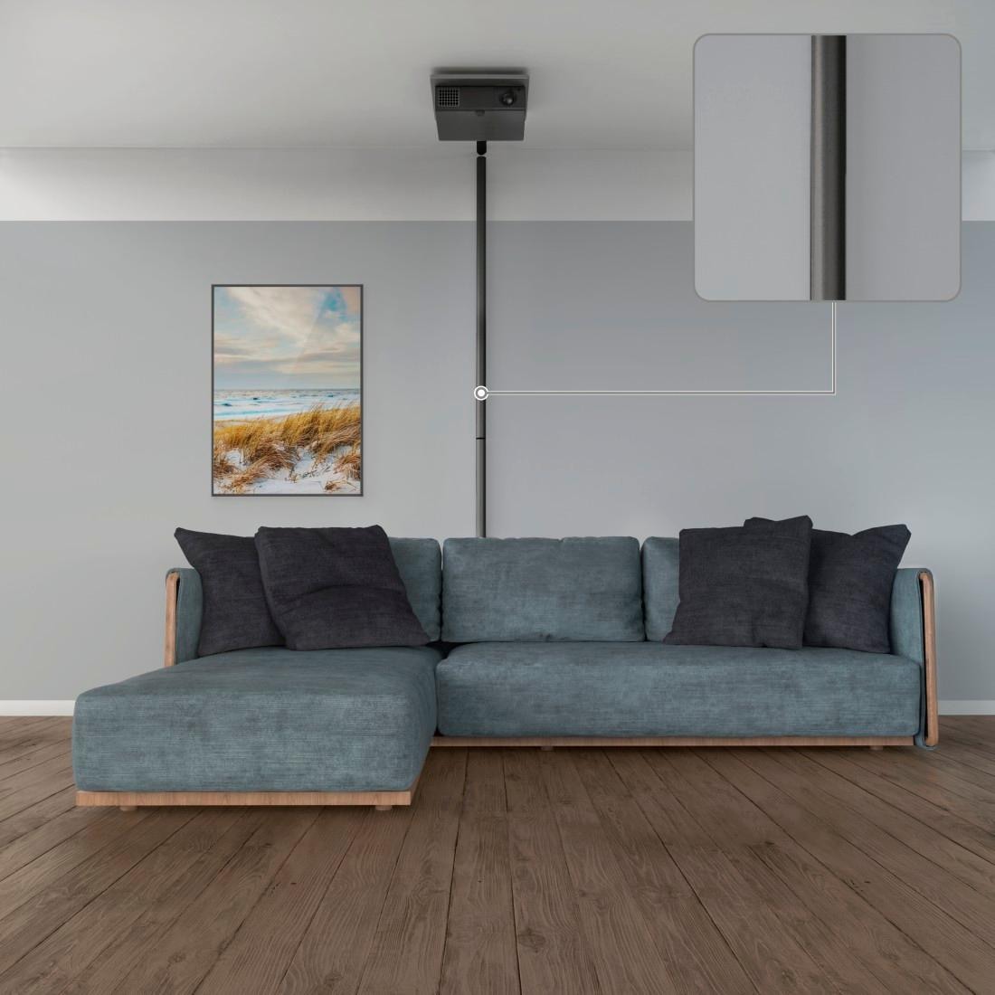 Hama Kabelkanal »Aluminium Kabelführung zum Schrauben oder Kleben für 5 Kabel, halbrund«, Kabelmanagement, 110 cm Länge