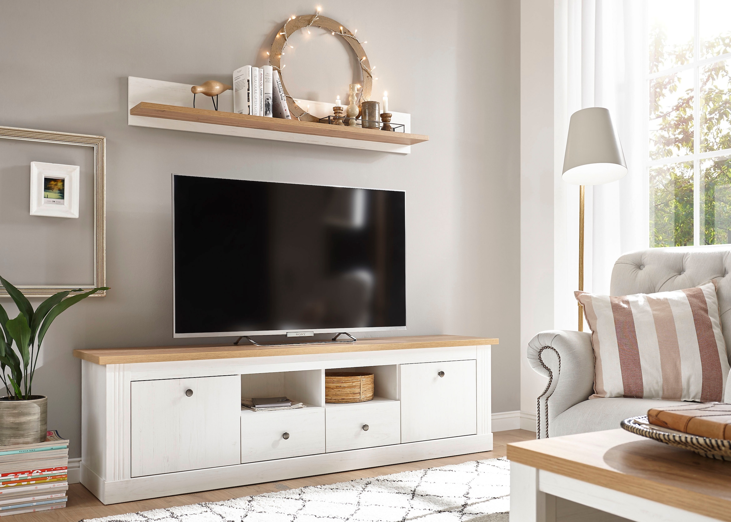 Home affaire Wohnwand »Westminster TOPSELLER!« Set, Lowboard und Wandregal, günstig online kaufen